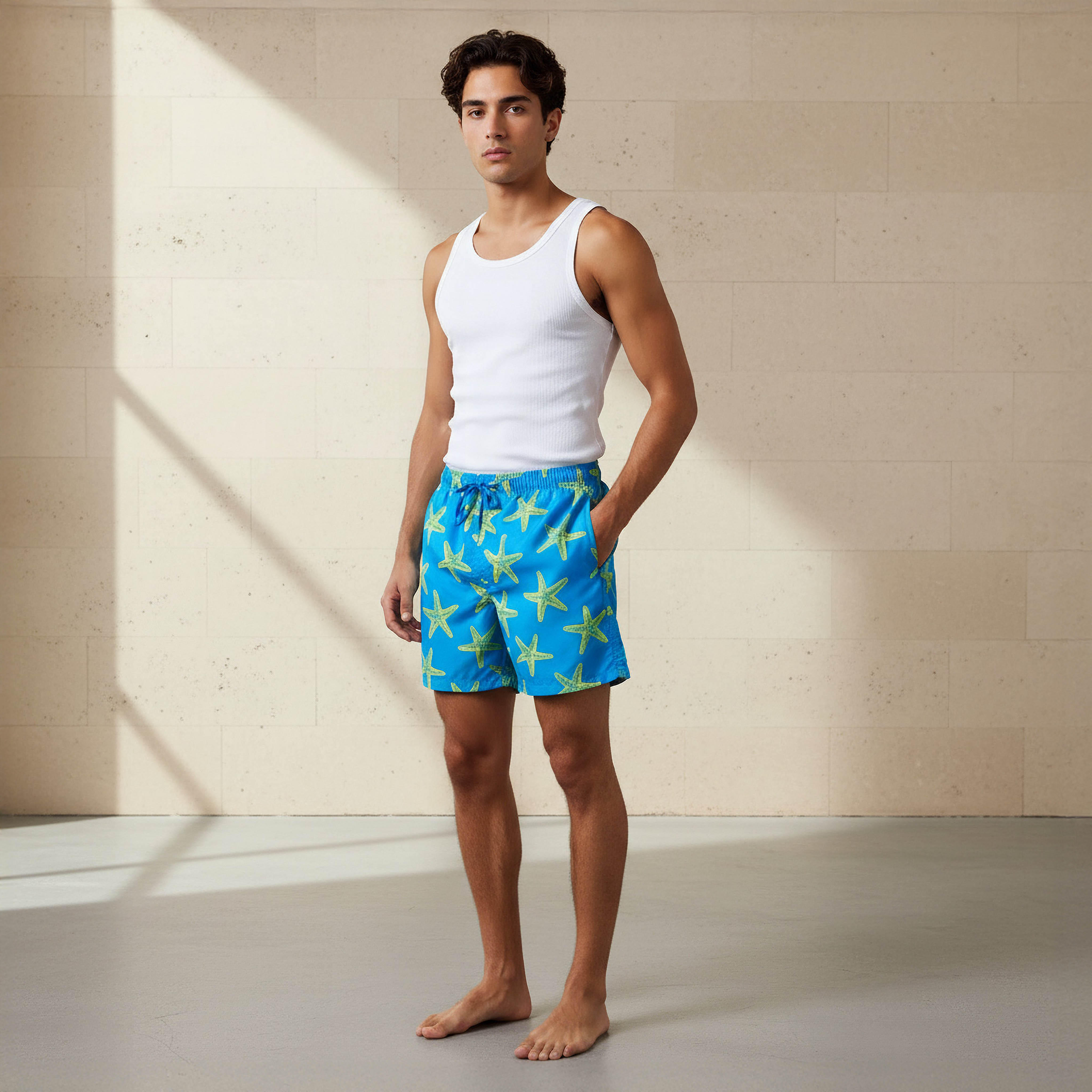 شورت سباحة رجالي بطبعات-sports-men-clothing-swimwear-image-1