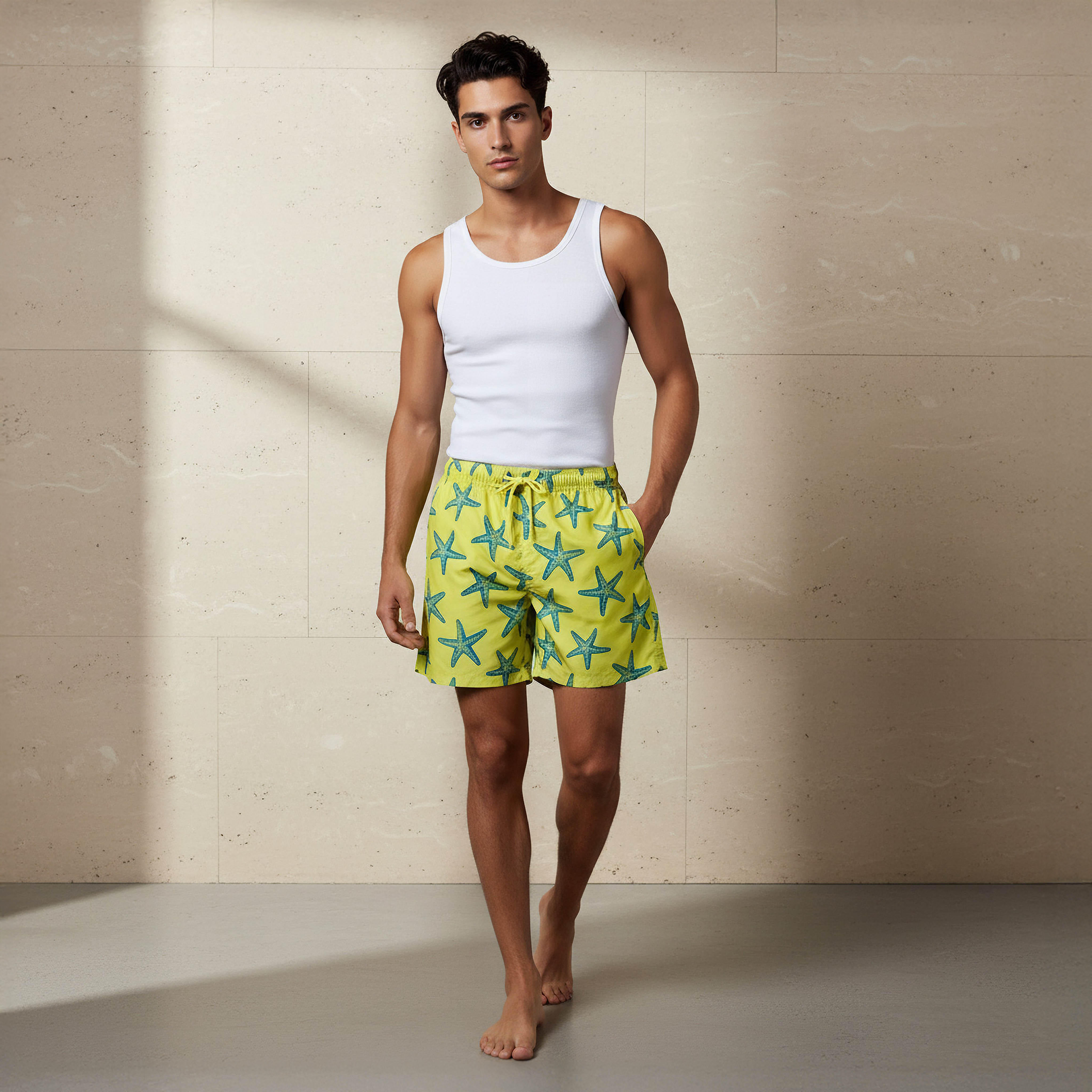شورت سباحة رجالي بطبعة نجم البحر-sports-men-clothing-swimwear-image-3