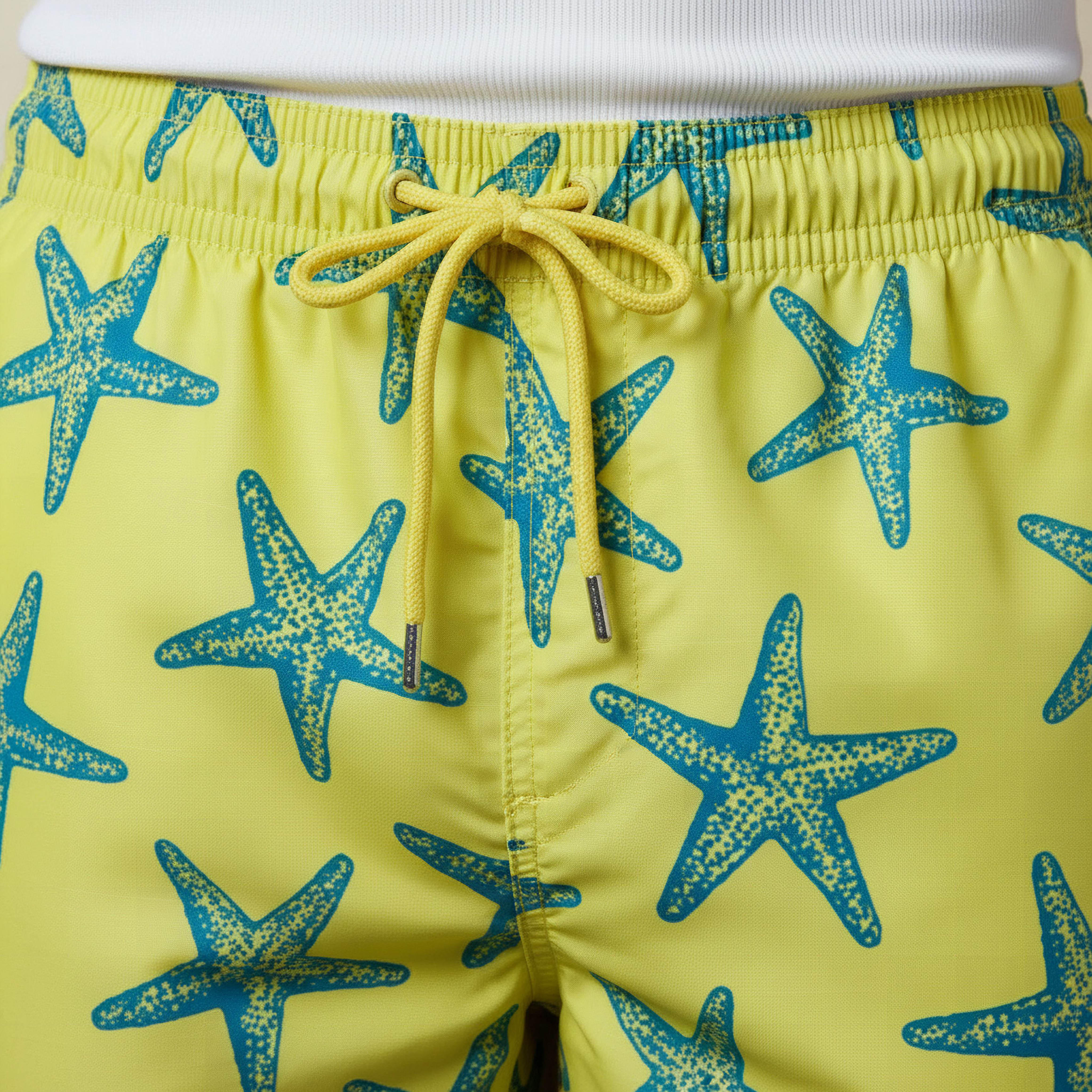 Men Starfish Print Swim Shorts-sports-men-clothing-swimwear-image-2