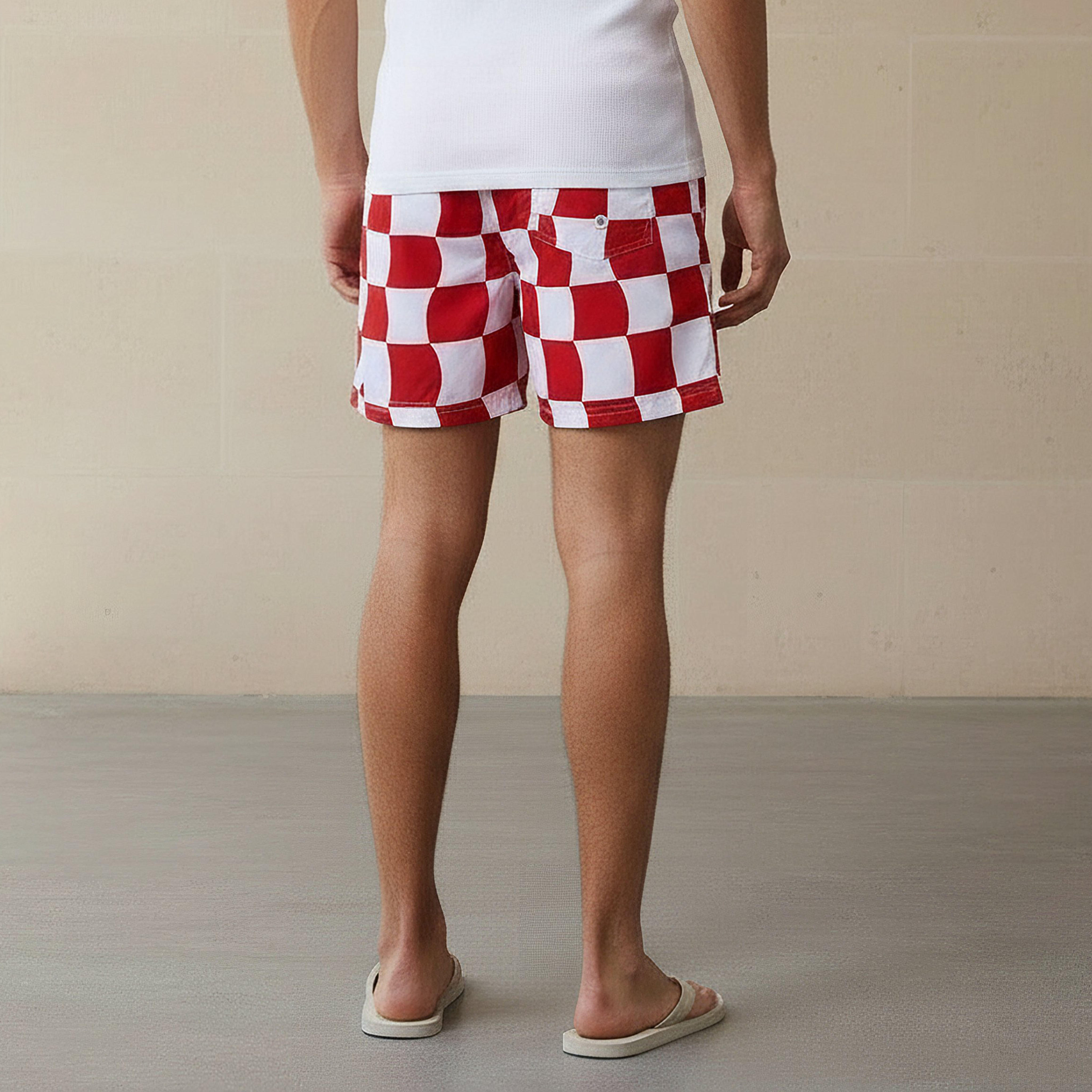 شورت سباحة رجالي كاروهات-sports-men-clothing-swimwear-image-3