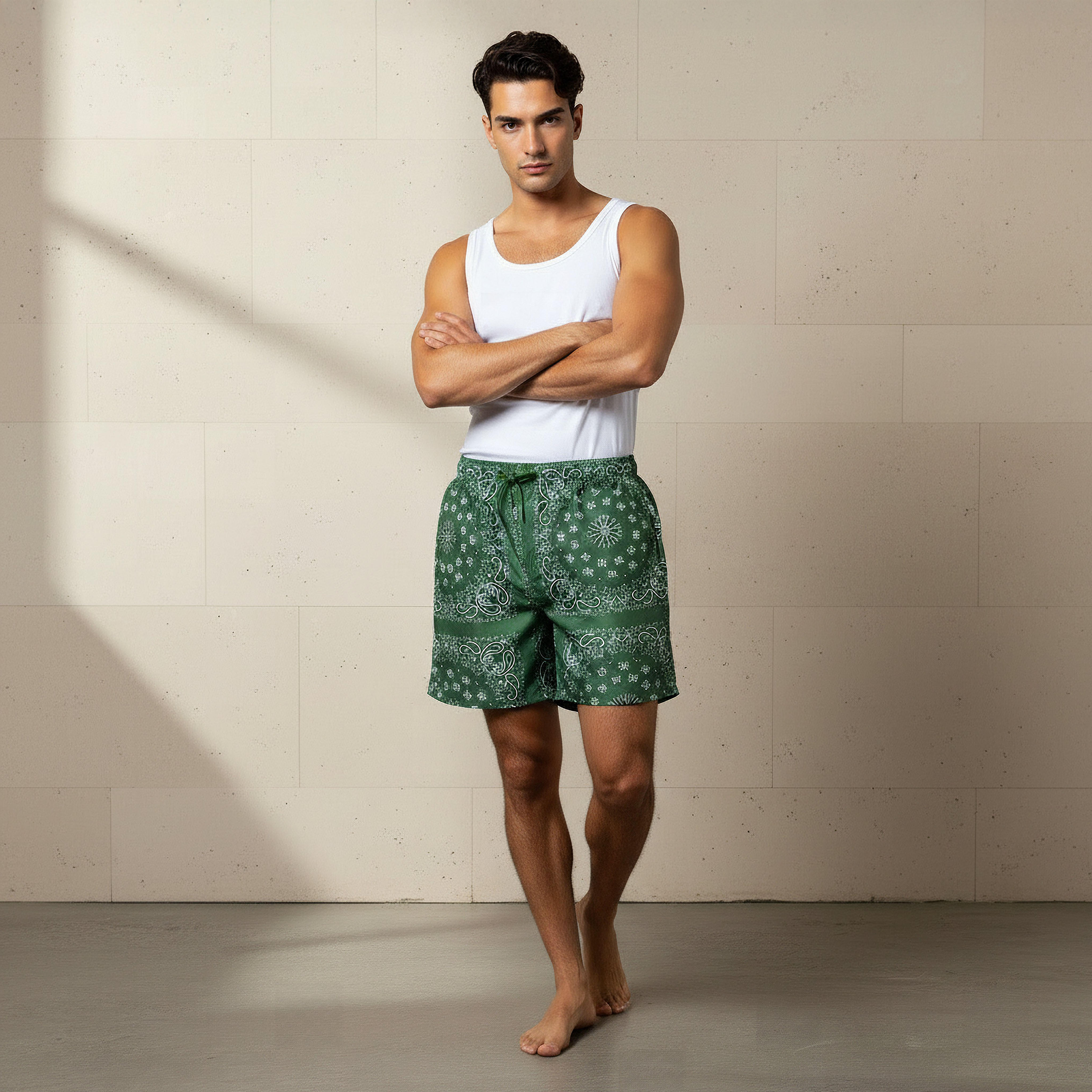 شورت سباحة بطبعات للرجال-sports-men-clothing-swimwear-image-2