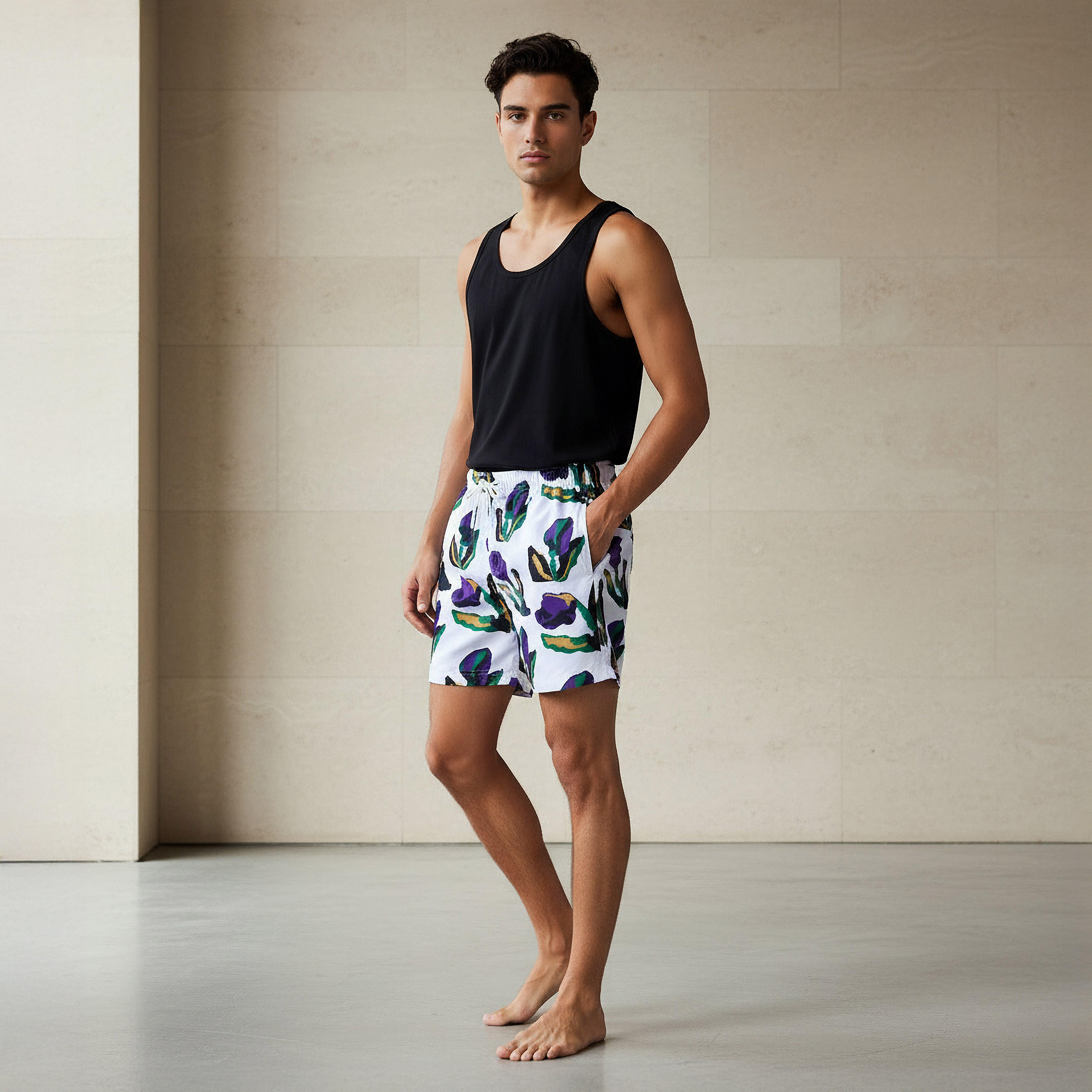 شورت سباحة رجالي بطبعات-sports-men-clothing-swimwear-image-3