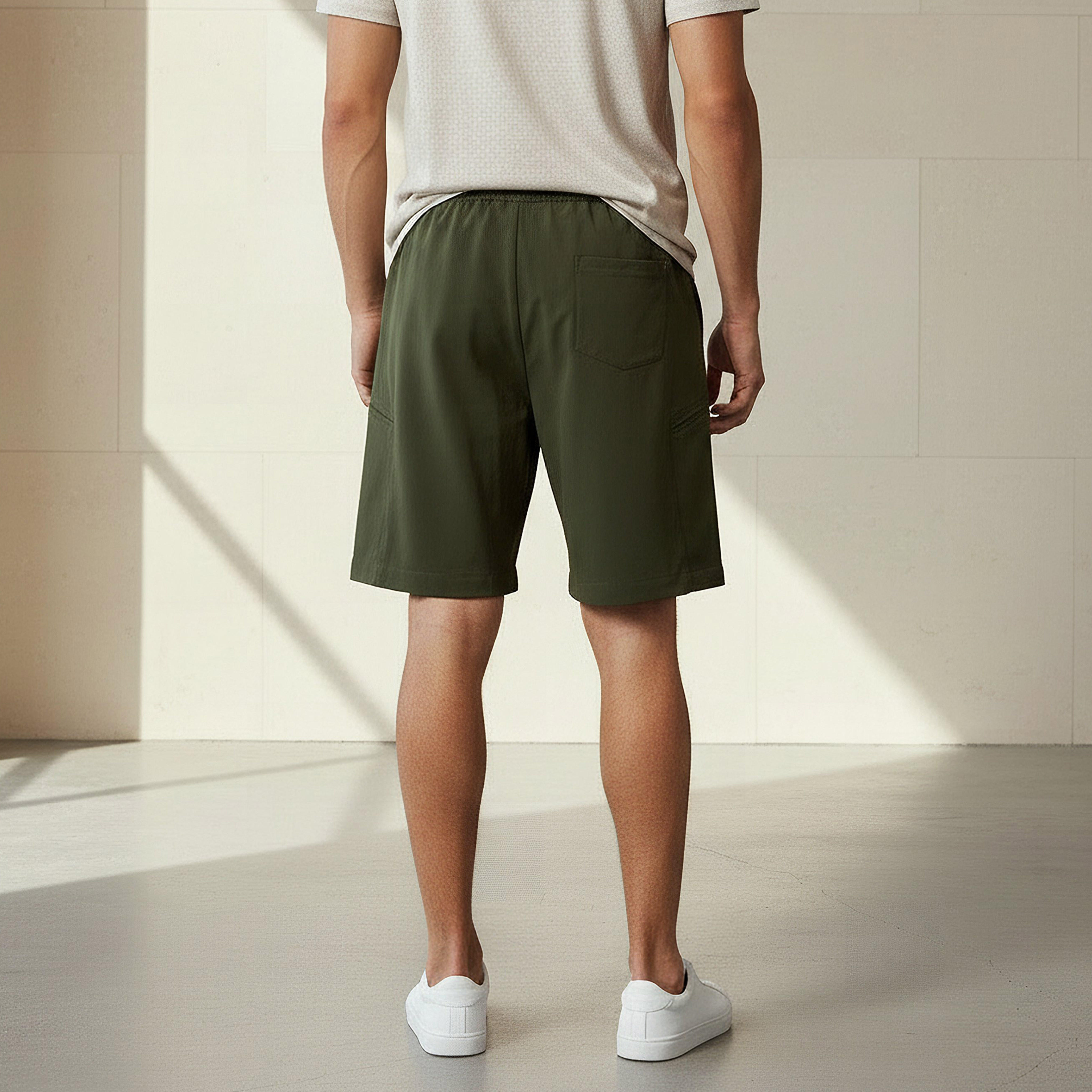 Men Regular Fit Cargo Shorts-men-clothing-bottoms-shorts-image-3