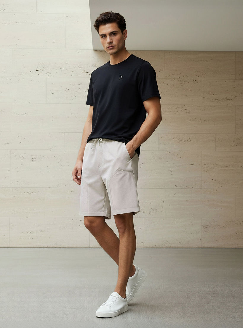 Men Regular Fit Cargo Shorts-men-clothing-bottoms-shorts-image-2