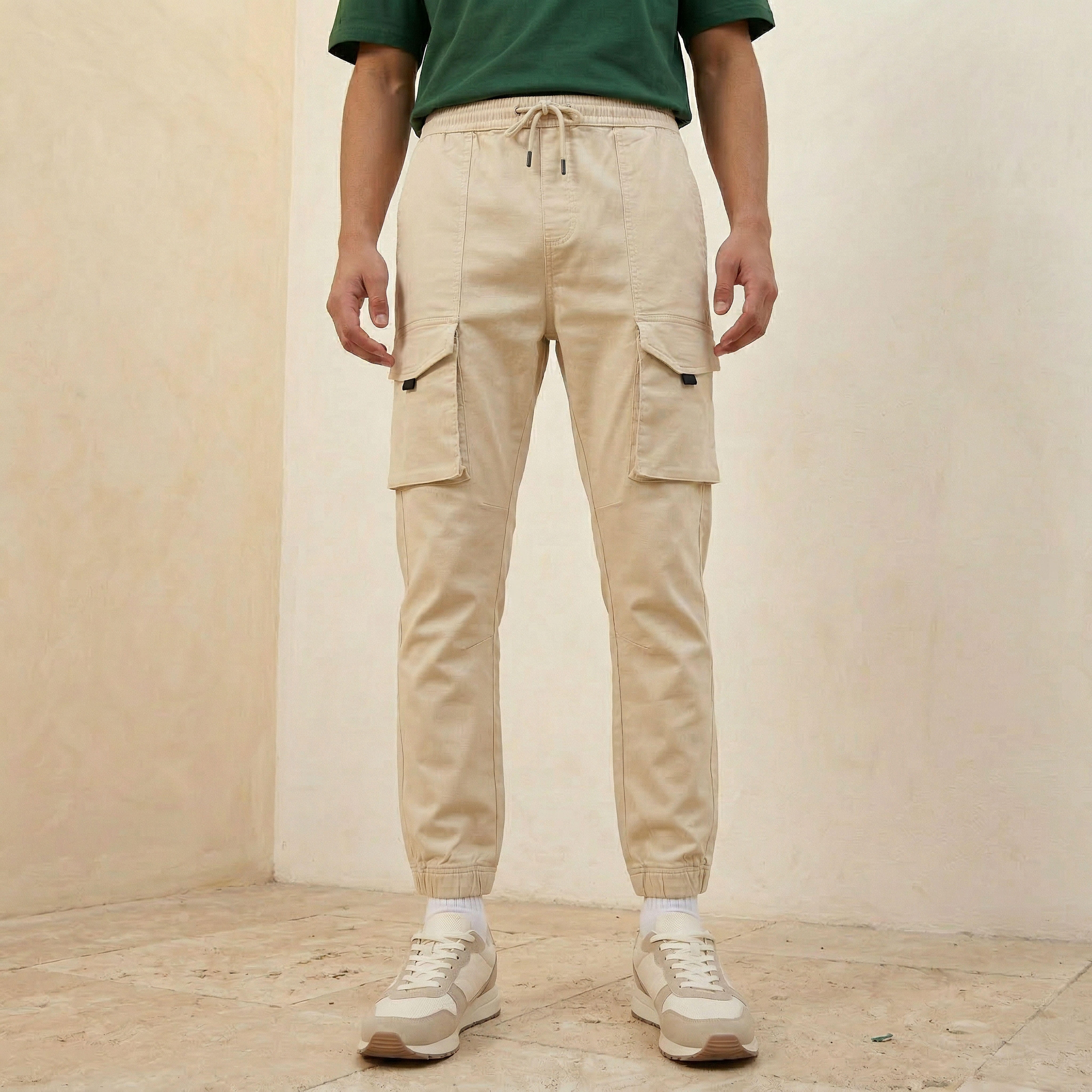 Men Regular Fit Cargo Trousers-men-clothing-bottoms-trousersandchinos-trousers-image-1