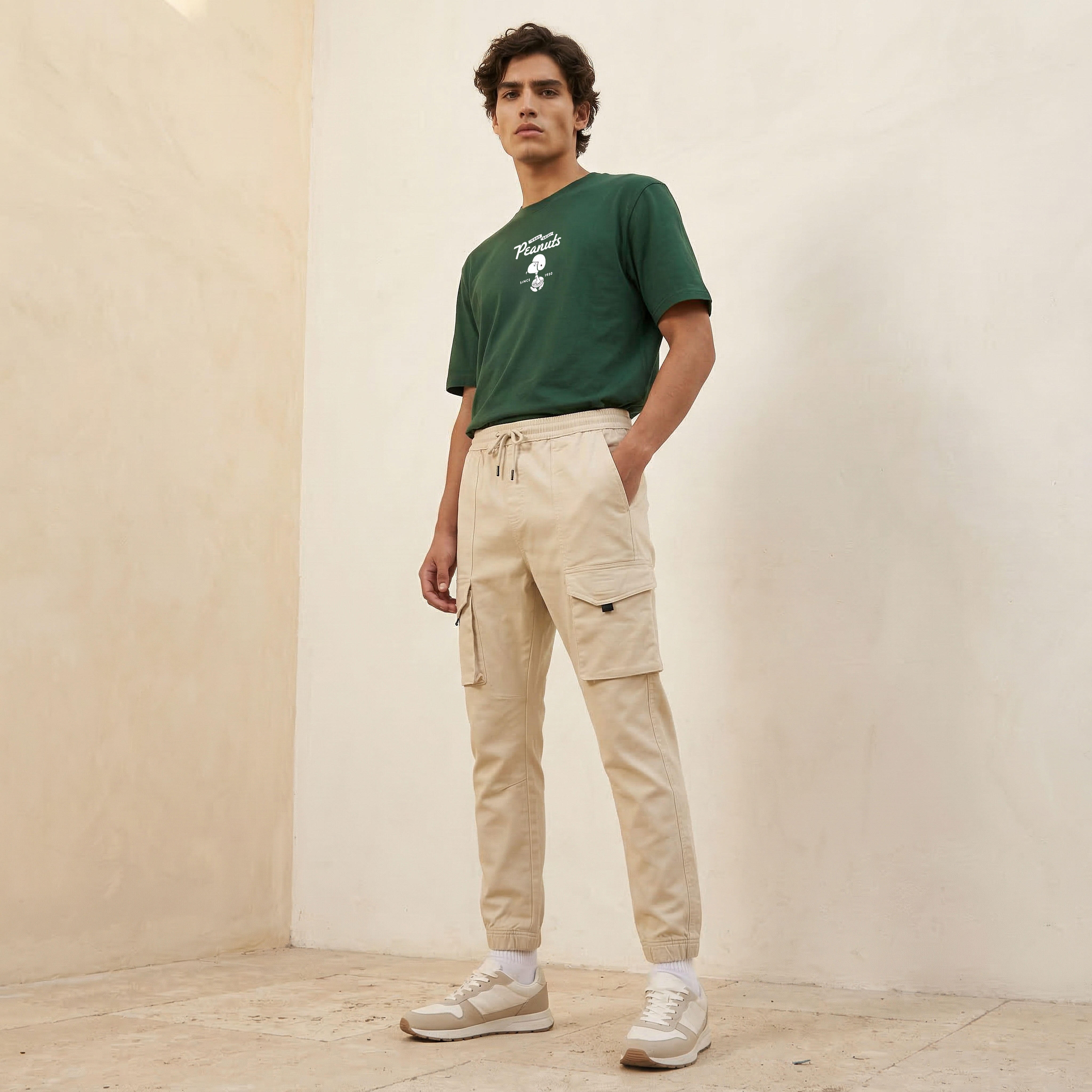 Men Regular Fit Cargo Trousers-men-clothing-bottoms-trousersandchinos-trousers-image-3