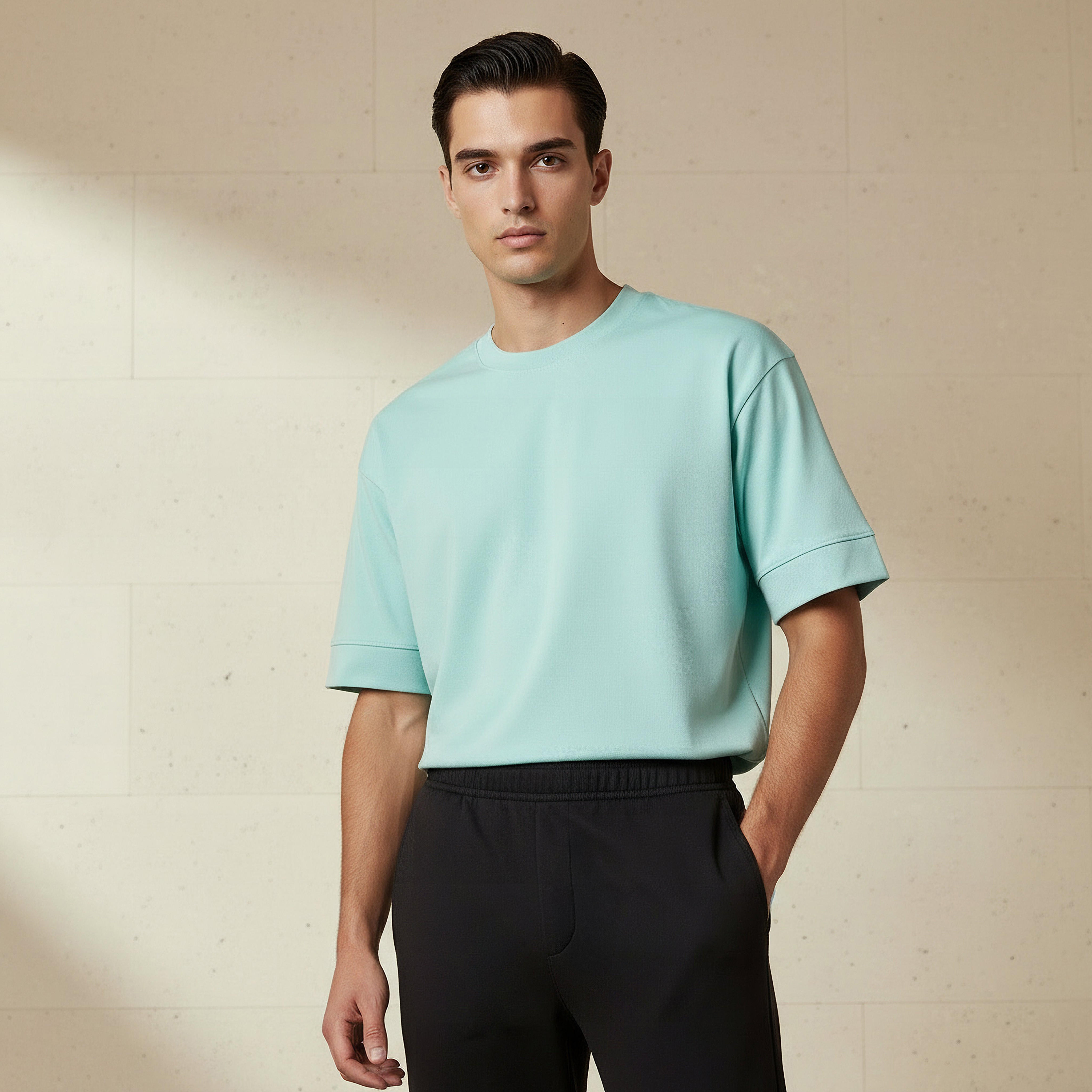Men Boxy Crew Neck Short Sleeves T-shirt-men-clothing-tshirtsandpolos-tshirts-image-1