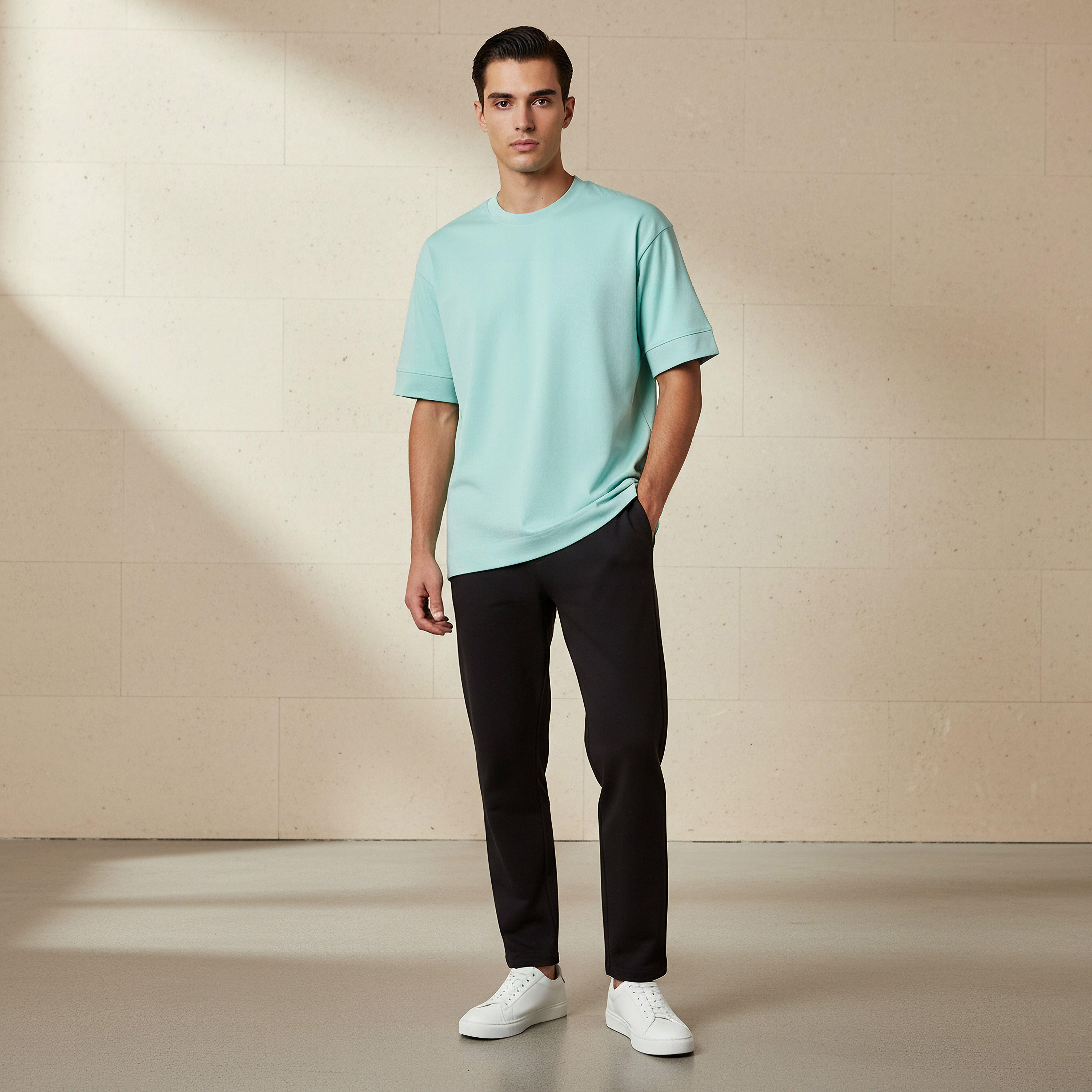 Men Boxy Crew Neck Short Sleeves T-shirt-men-clothing-tshirtsandpolos-tshirts-image-2
