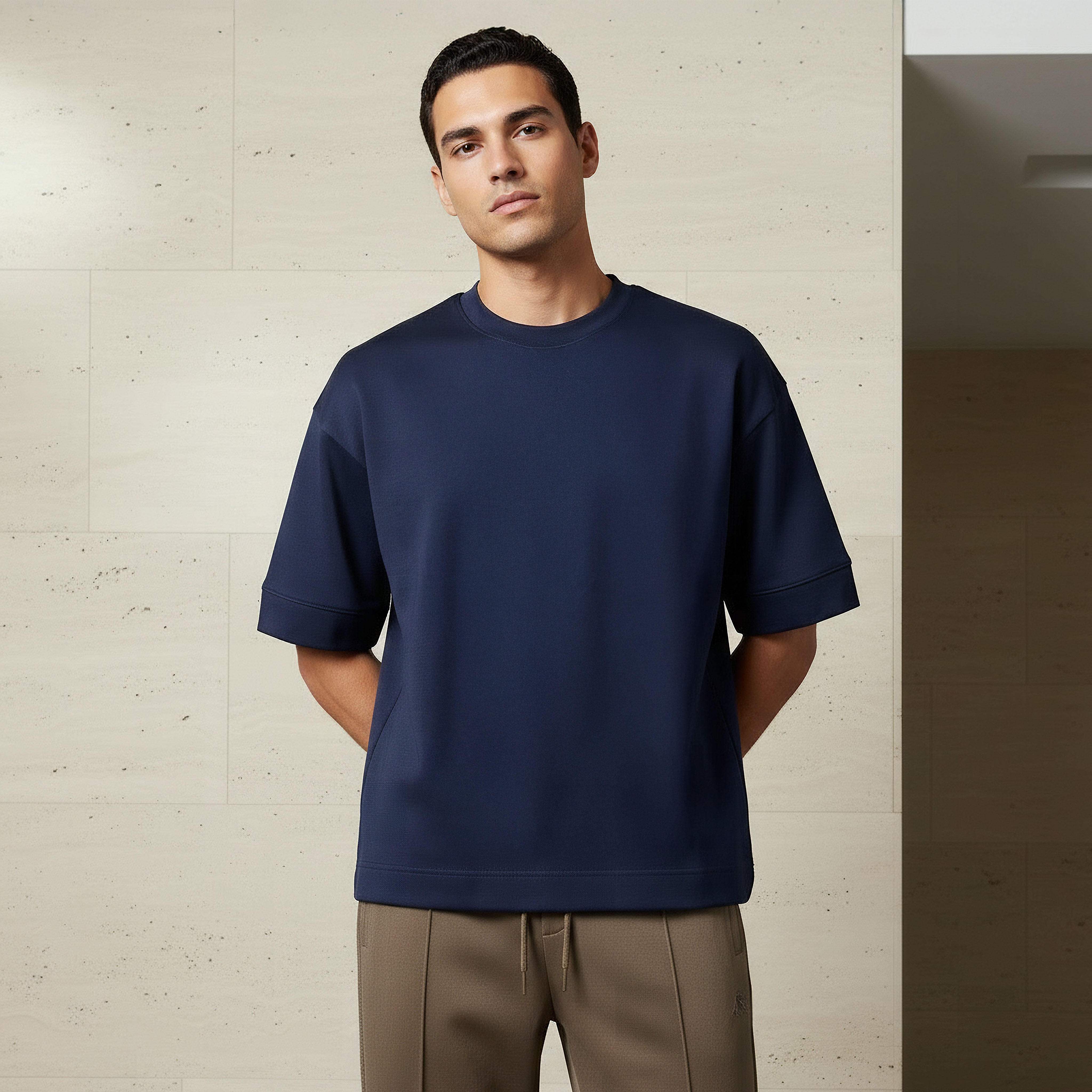 Men Boxy Crew Neck Short Sleeves T-shirt-men-clothing-tshirtsandpolos-tshirts-image-1