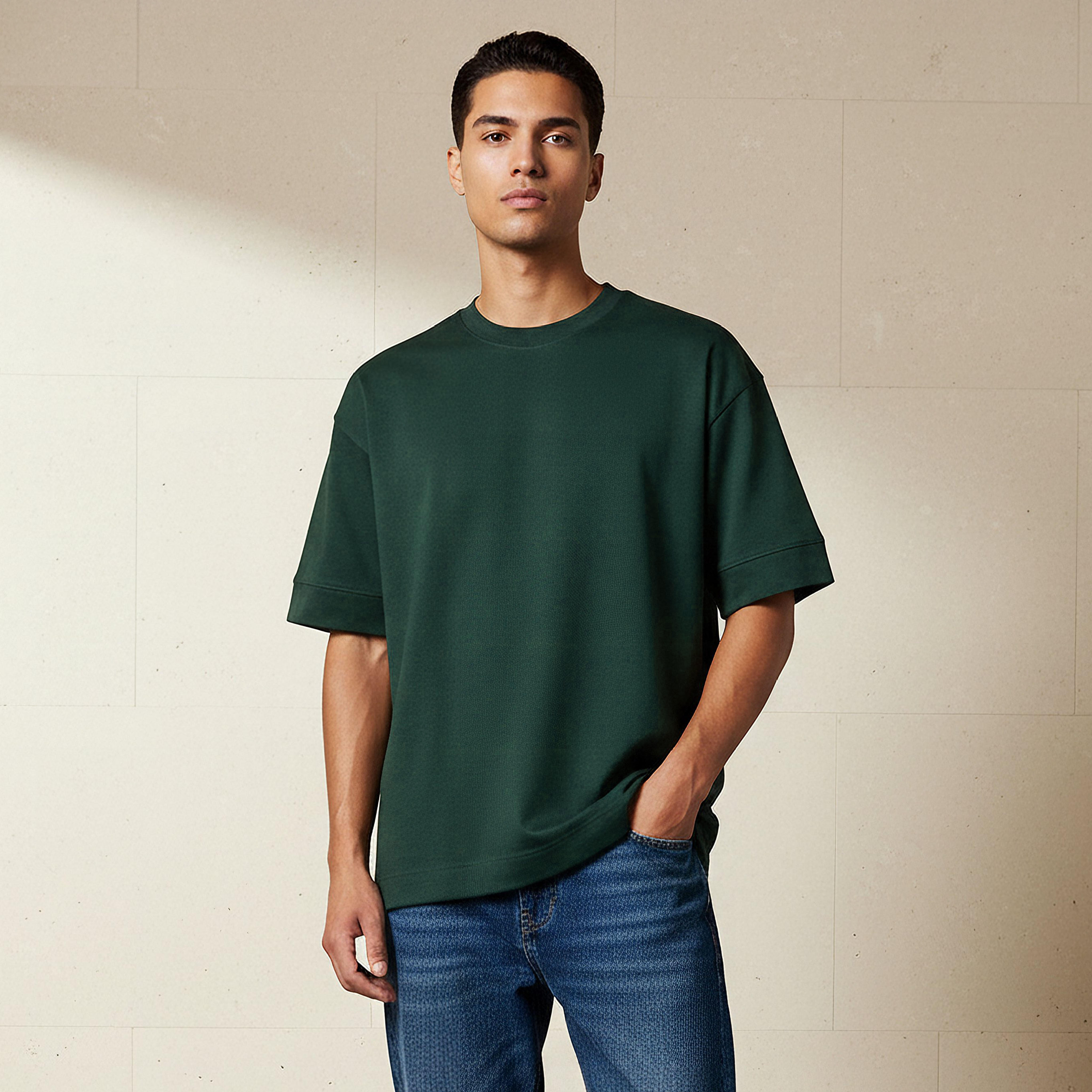 Men Boxy Crew Neck Short Sleeves T-shirt-men-clothing-tshirtsandpolos-tshirts-image-1