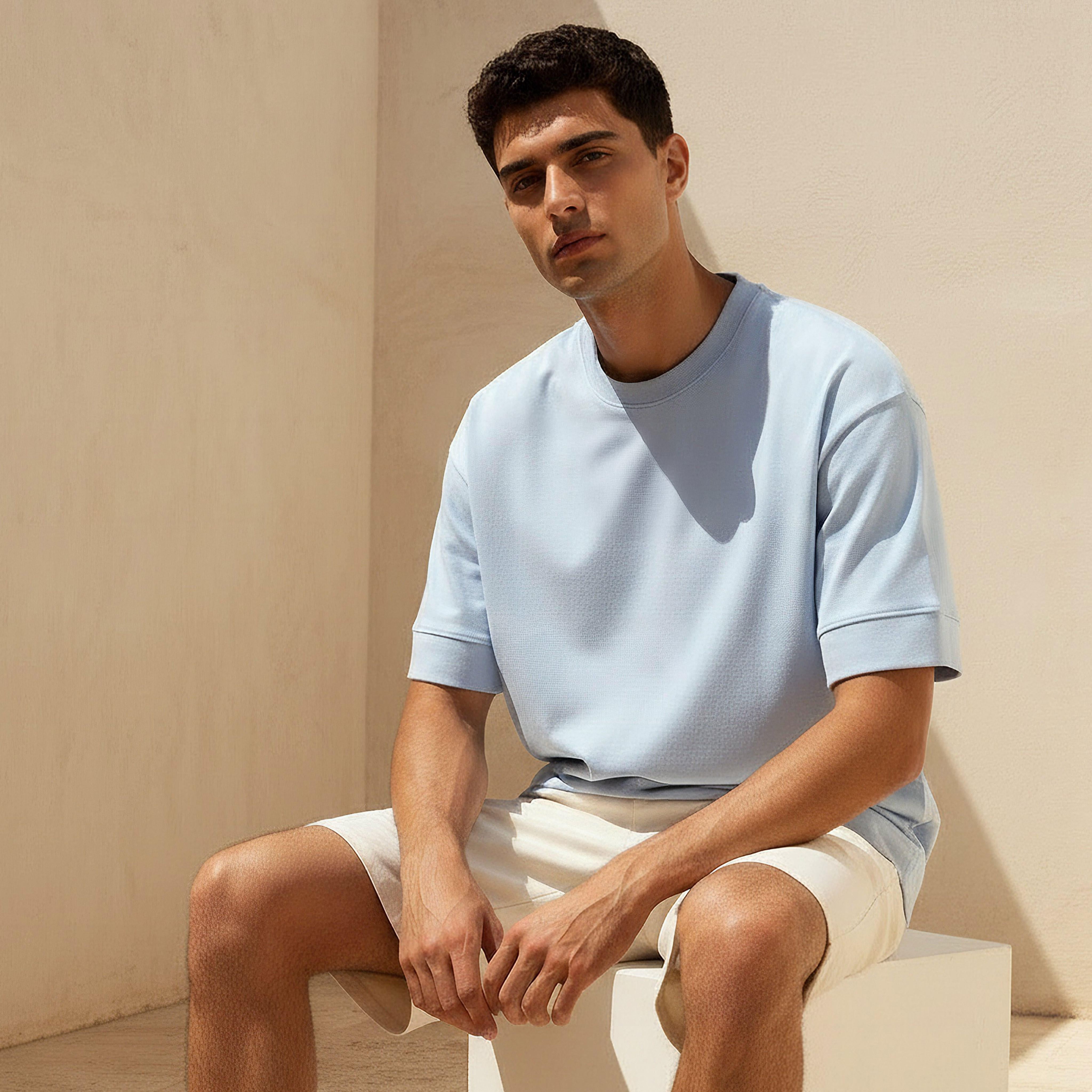 Men Boxy Crew Neck Short Sleeves T-shirt-men-clothing-tshirtsandpolos-tshirts-image-1