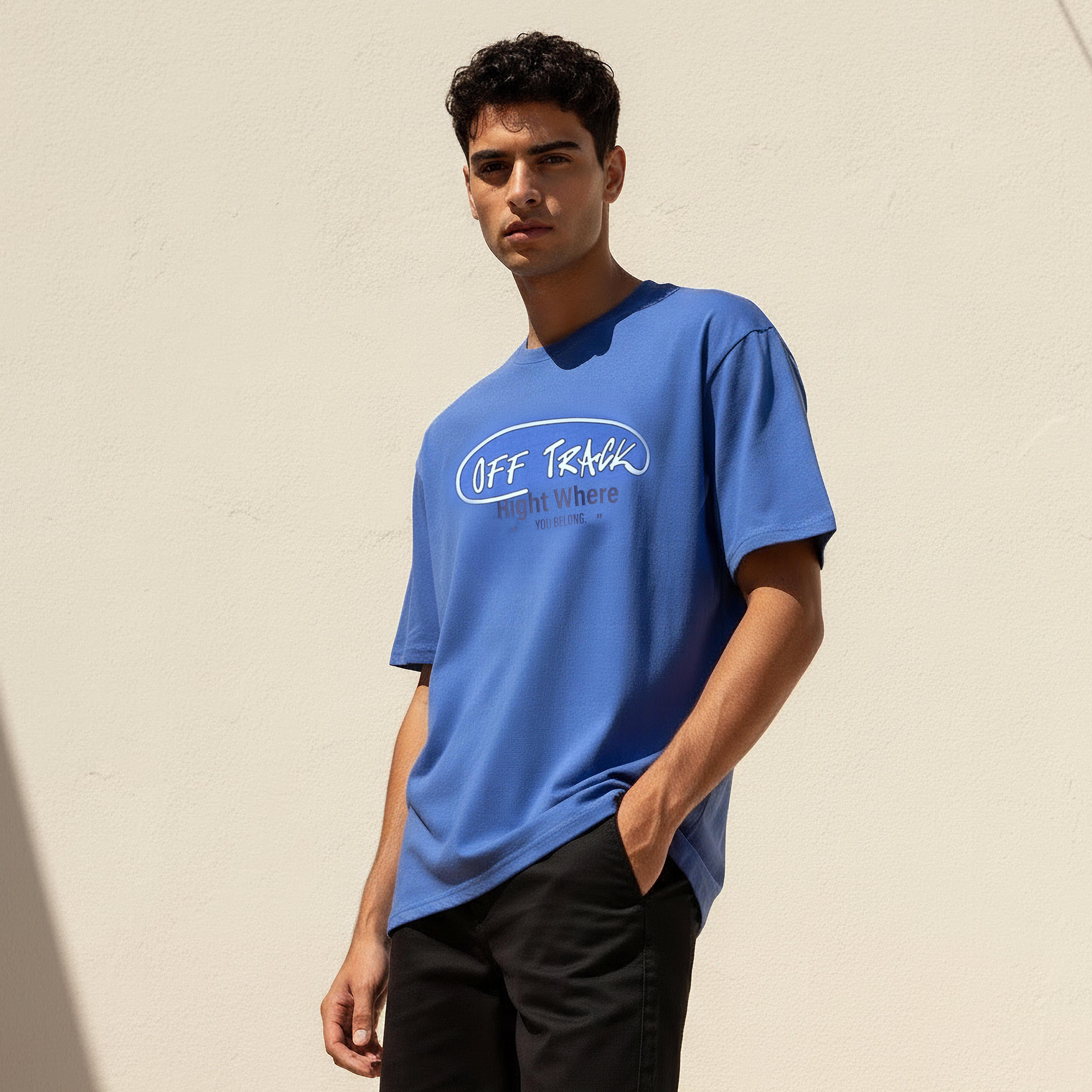 Men Regular Fit Crew Neck Short Sleeves Slogan Print T-shirt-men-clothing-tshirtsandpolos-tshirts-image-1