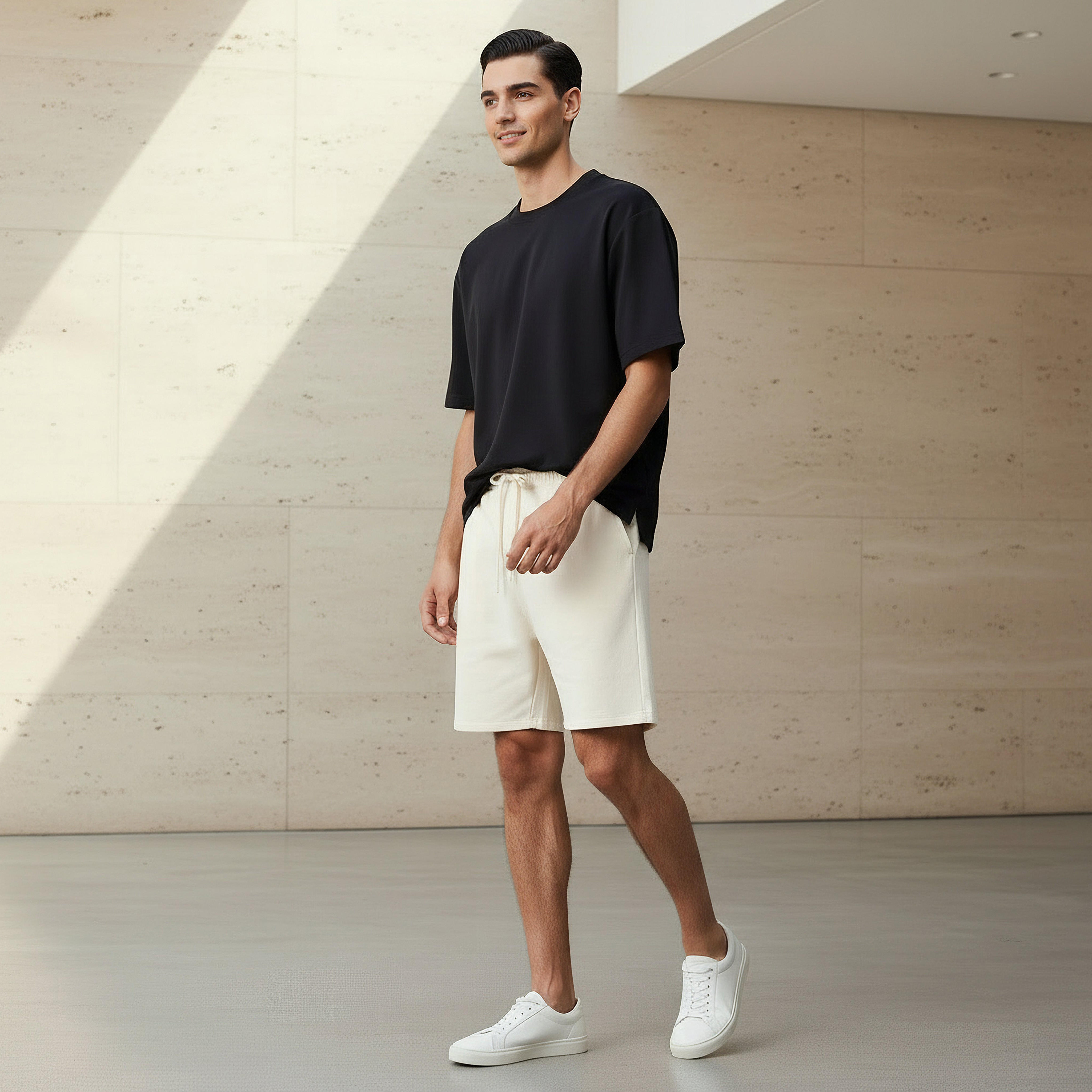 Men Regular Fit Crew Neck Short Sleeve T-shirt-men-clothing-coordsets-image-3