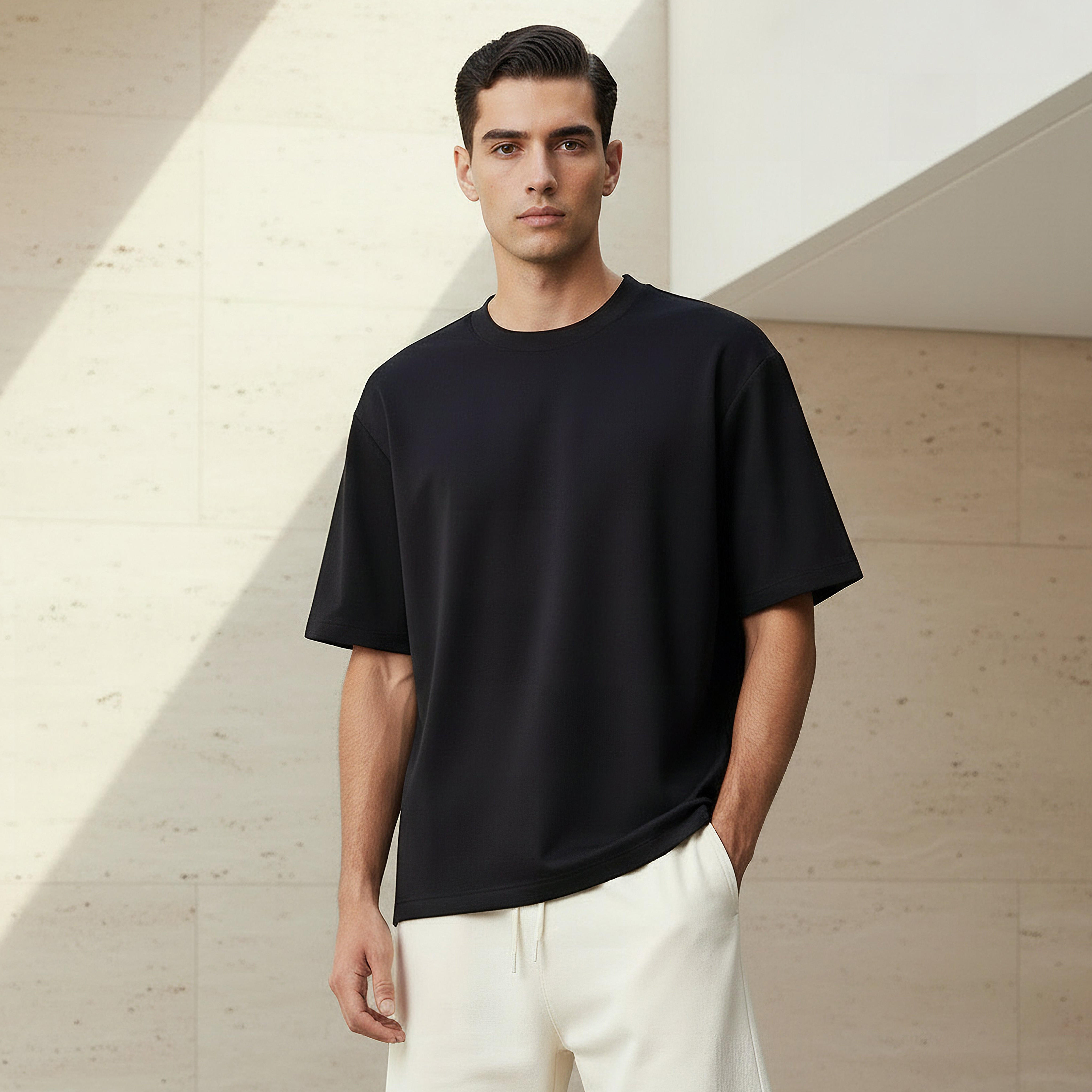 Men Regular Fit Crew Neck Short Sleeve T-shirt-men-clothing-coordsets-image-5