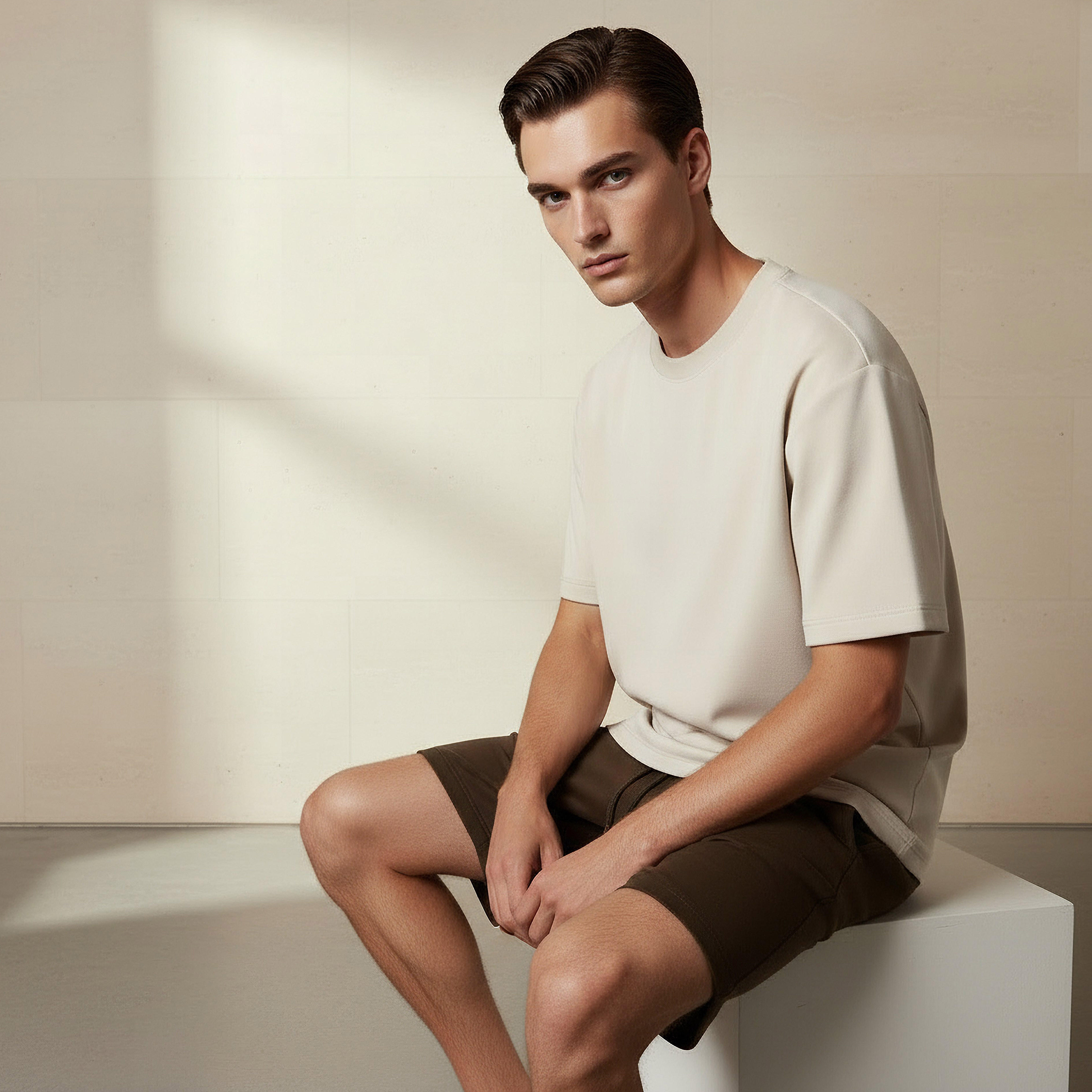 Men Regular Fit Crew Neck Short Sleeve T-shirt-men-clothing-coordsets-image-3