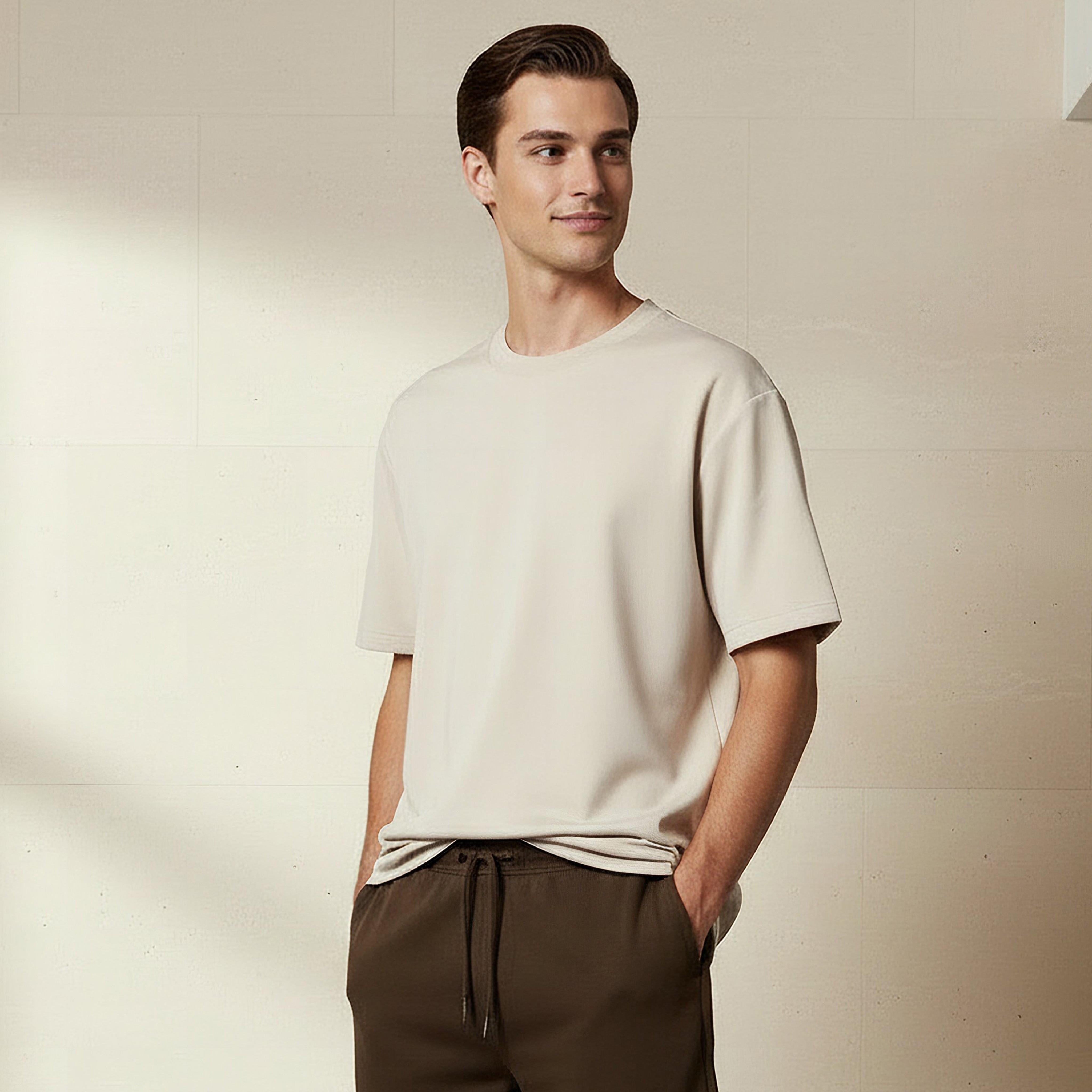 Men Regular Fit Crew Neck Short Sleeve T-shirt-men-clothing-coordsets-image-5