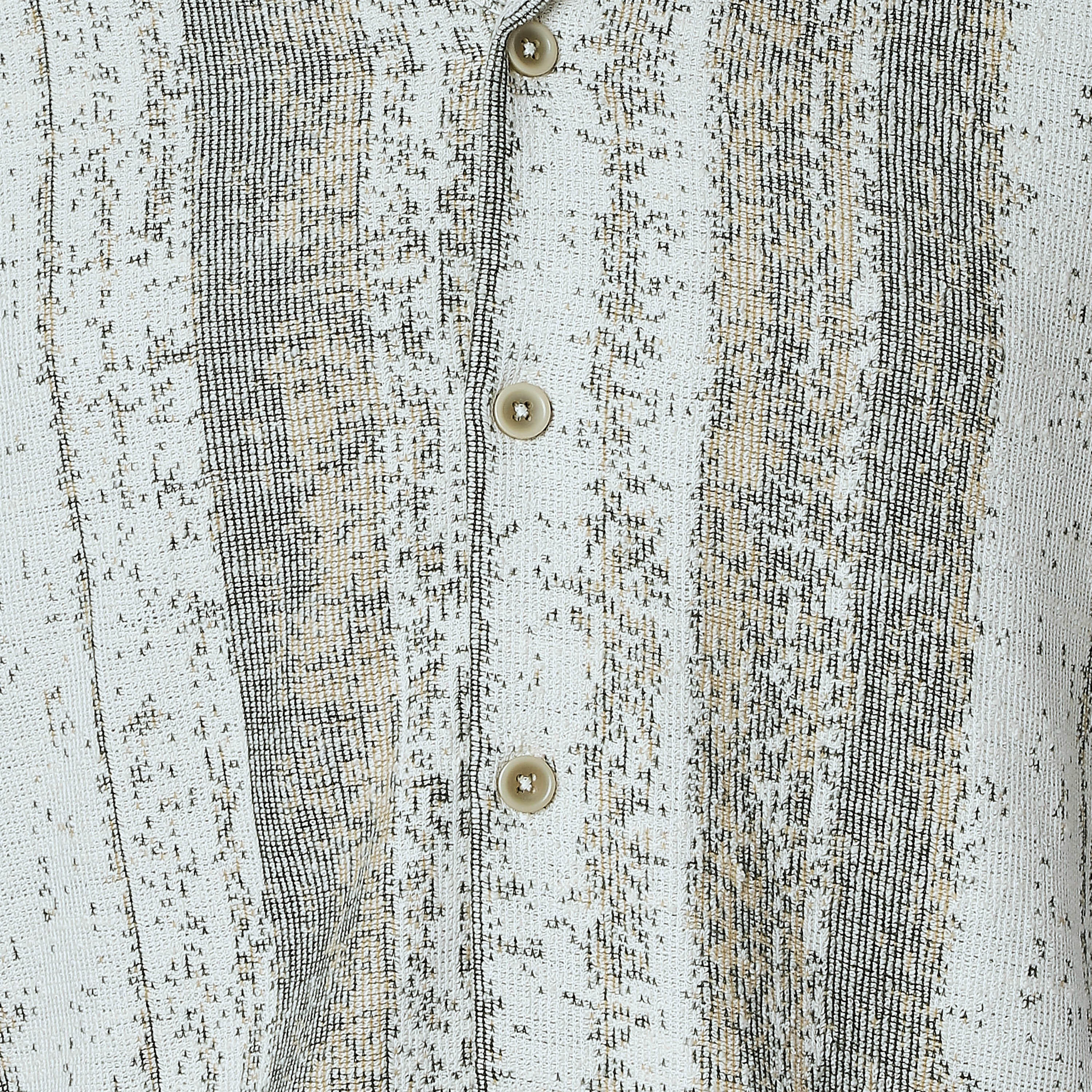 Men Regular Fit Camp Collar Jacquard Short Sleeve Shirt-men-clothing-shirts-image-2