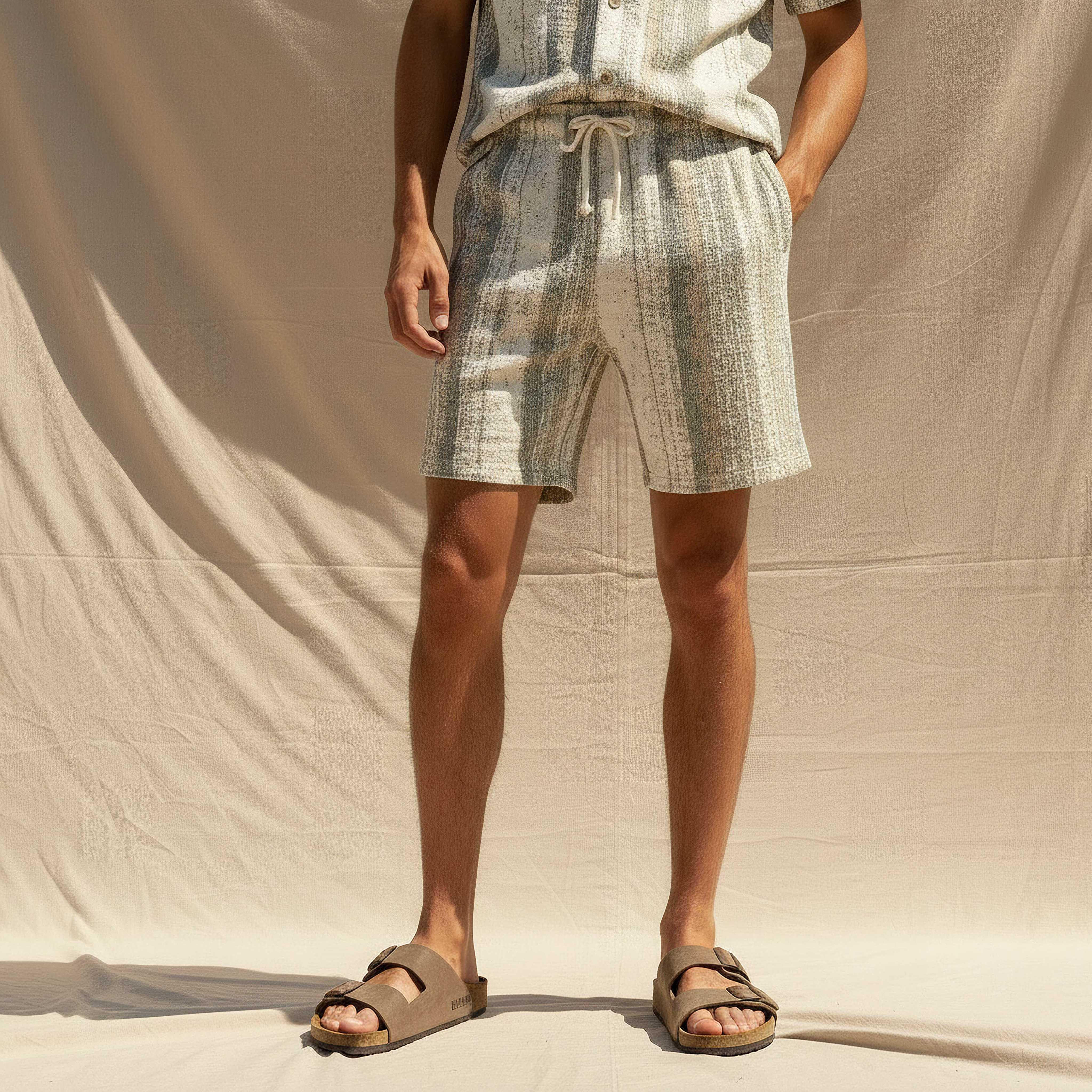 Men Regular Fit Shorts Jacquard-men-clothing-bottoms-shorts-image-1
