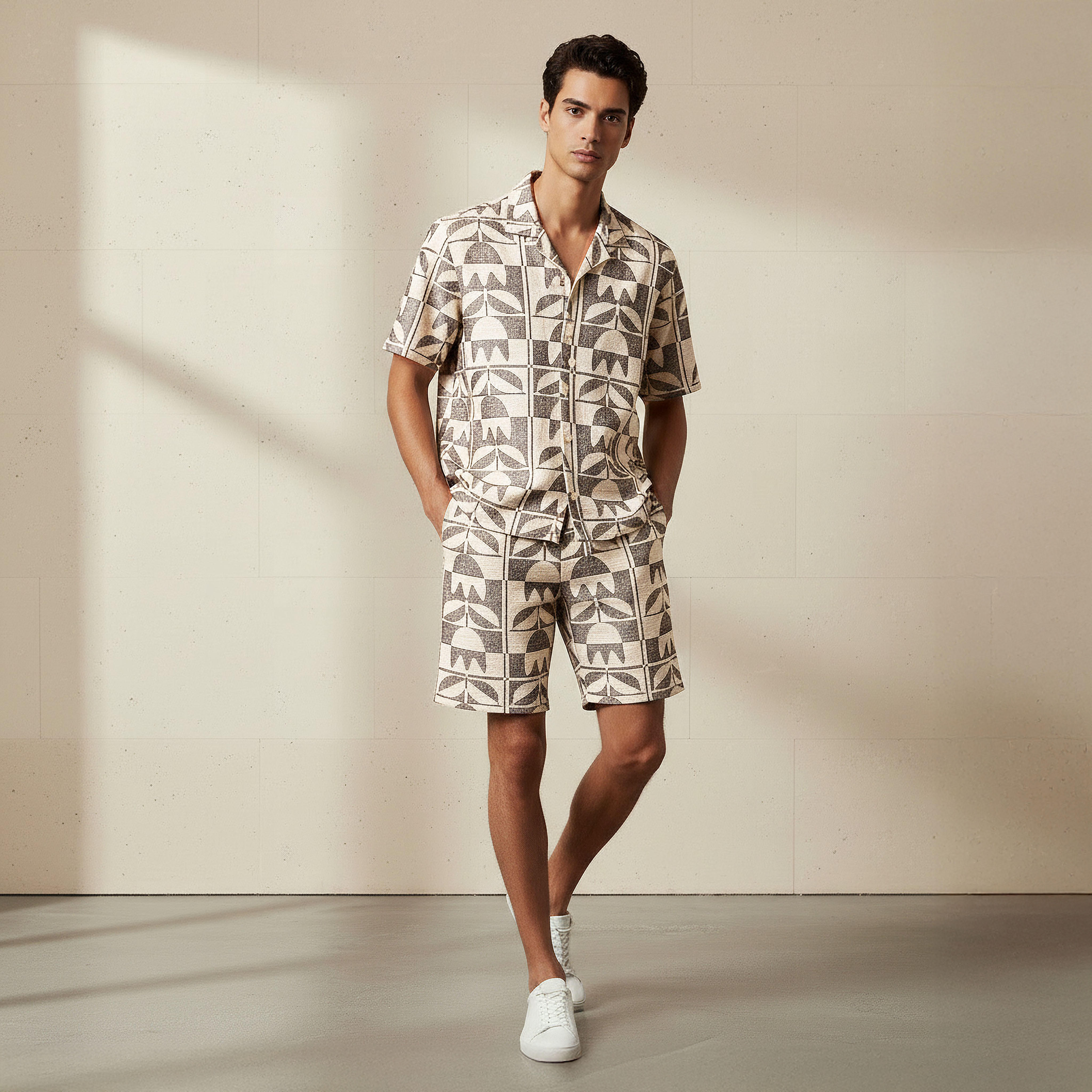 شورت رجالي جاكار بقصة عادية-men-clothing-bottoms-shorts-image-3