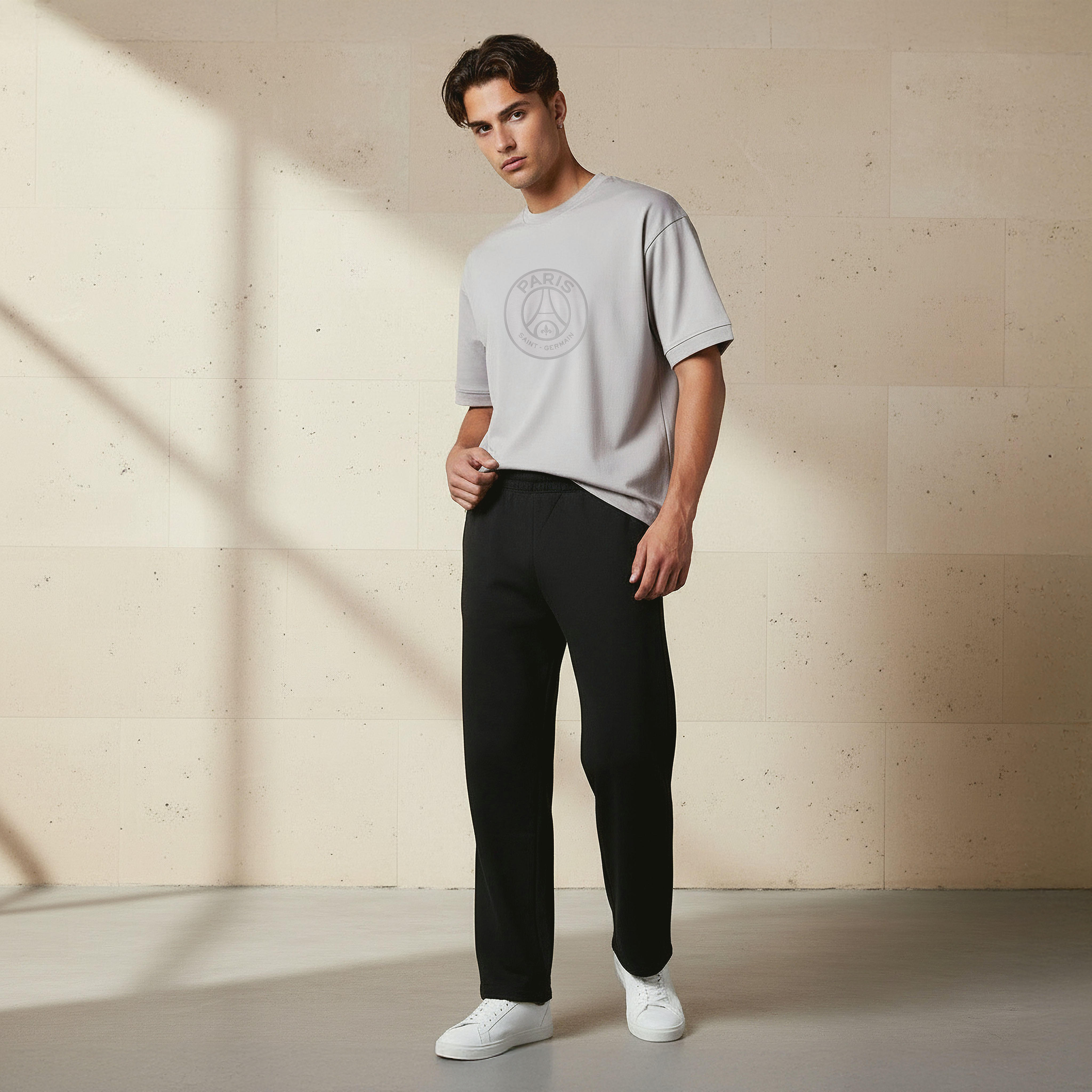 Men Relaxed Fit Flexi Waist Track Pants-men-clothing-bottoms-joggers-image-2