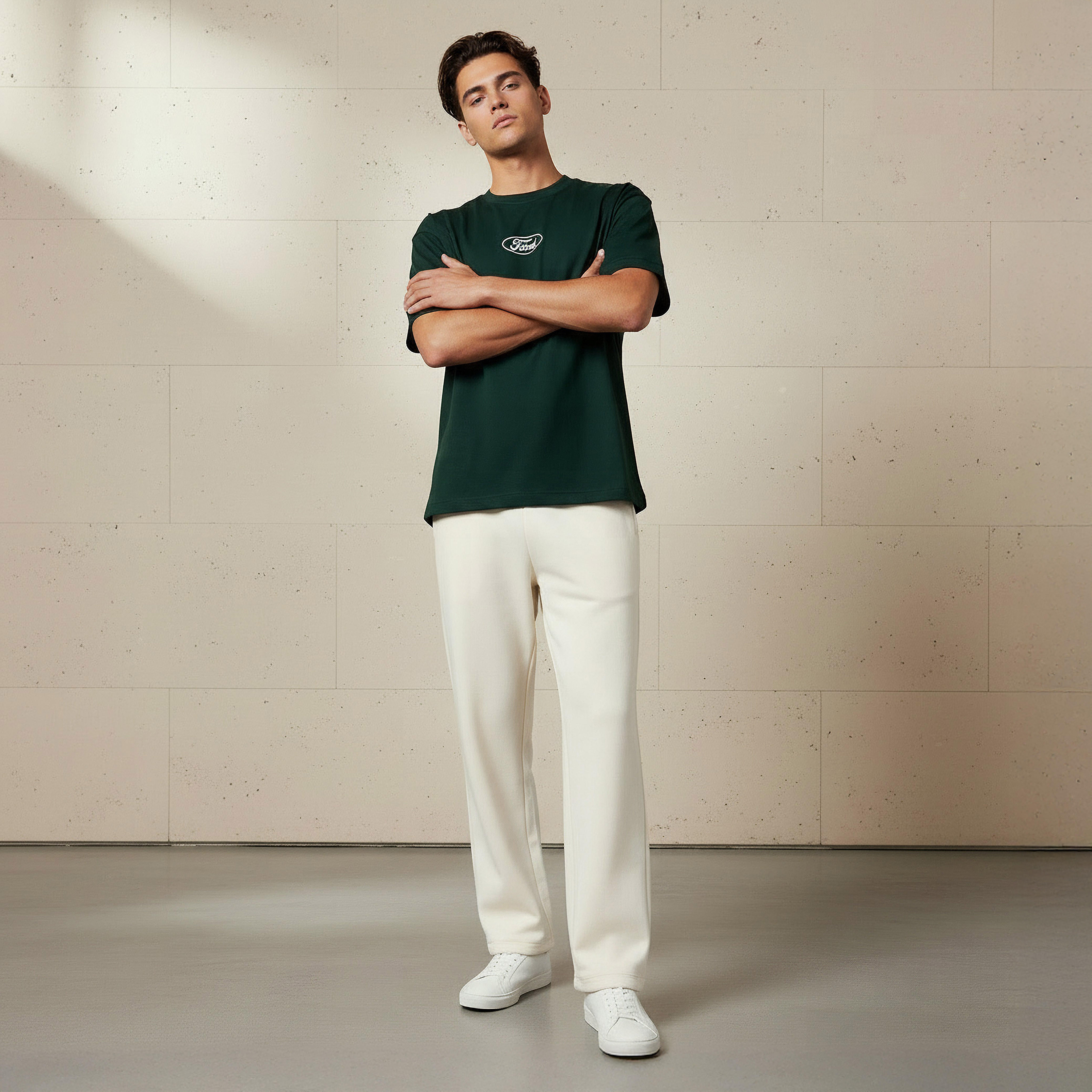 بنطلون رياضي بقصة مريحة وخصر مرن للرجال-men-clothing-bottoms-joggers-image-2