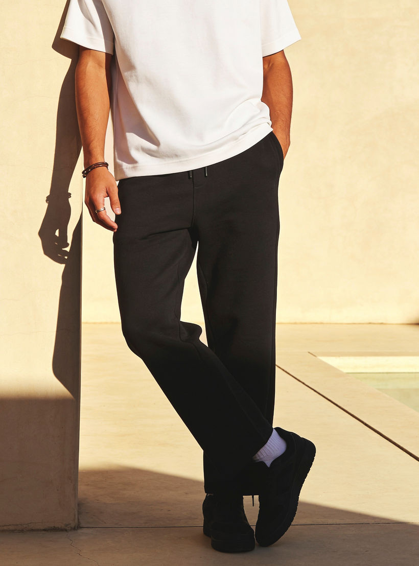 بنطلون رياضي إنترلوك بقصة مريحة للرجال-men-clothing-bottoms-joggers-image-5