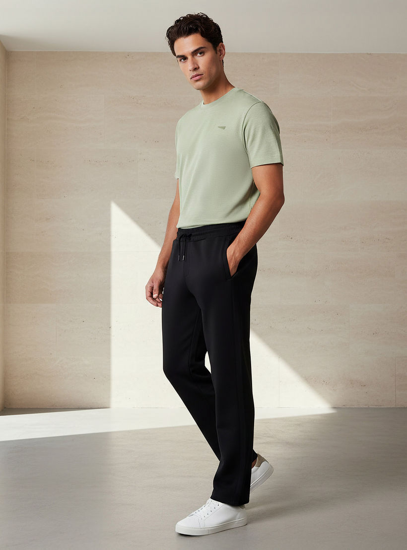بنطلون رياضي إنترلوك بقصة مريحة للرجال-men-clothing-bottoms-joggers-image-3