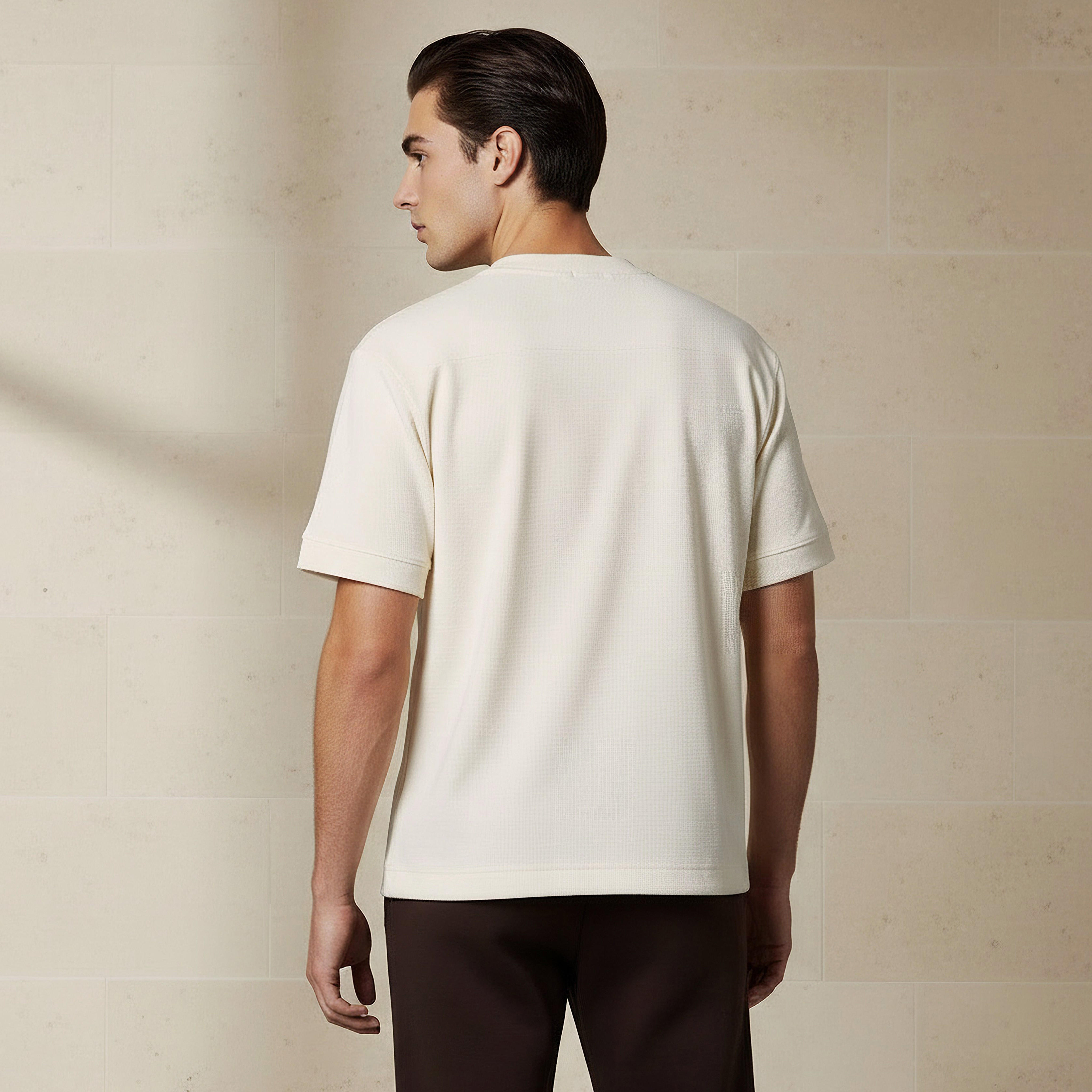 Men Relaxed Crew Neck Short Sleeves Textured T-shirt-men-clothing-tshirtsandpolos-tshirts-image-3