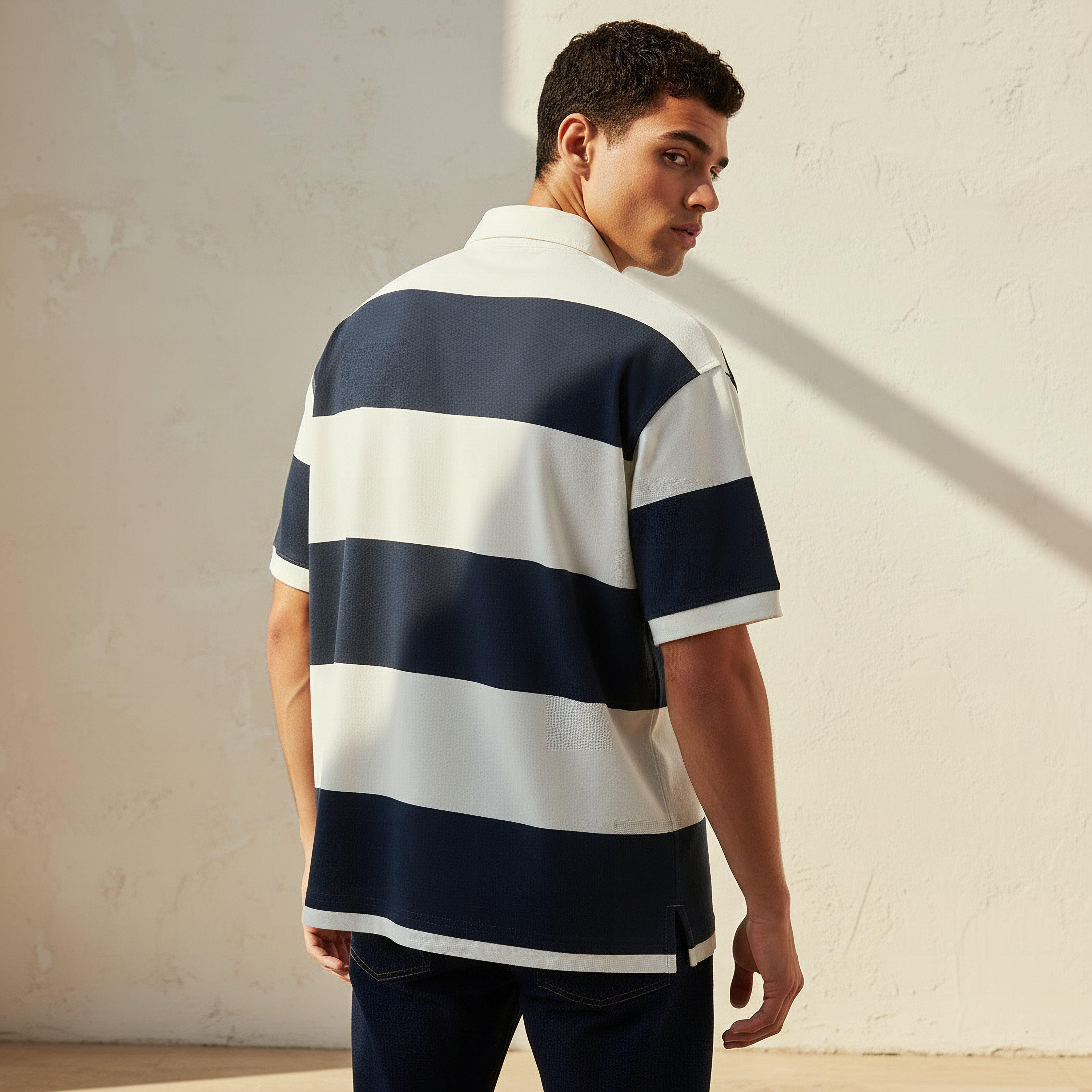 Starter Men Regular Fit Collared Short Sleeves Striped Polo T-shirt-men-clothing-tshirtsandpolos-tshirts-image-4