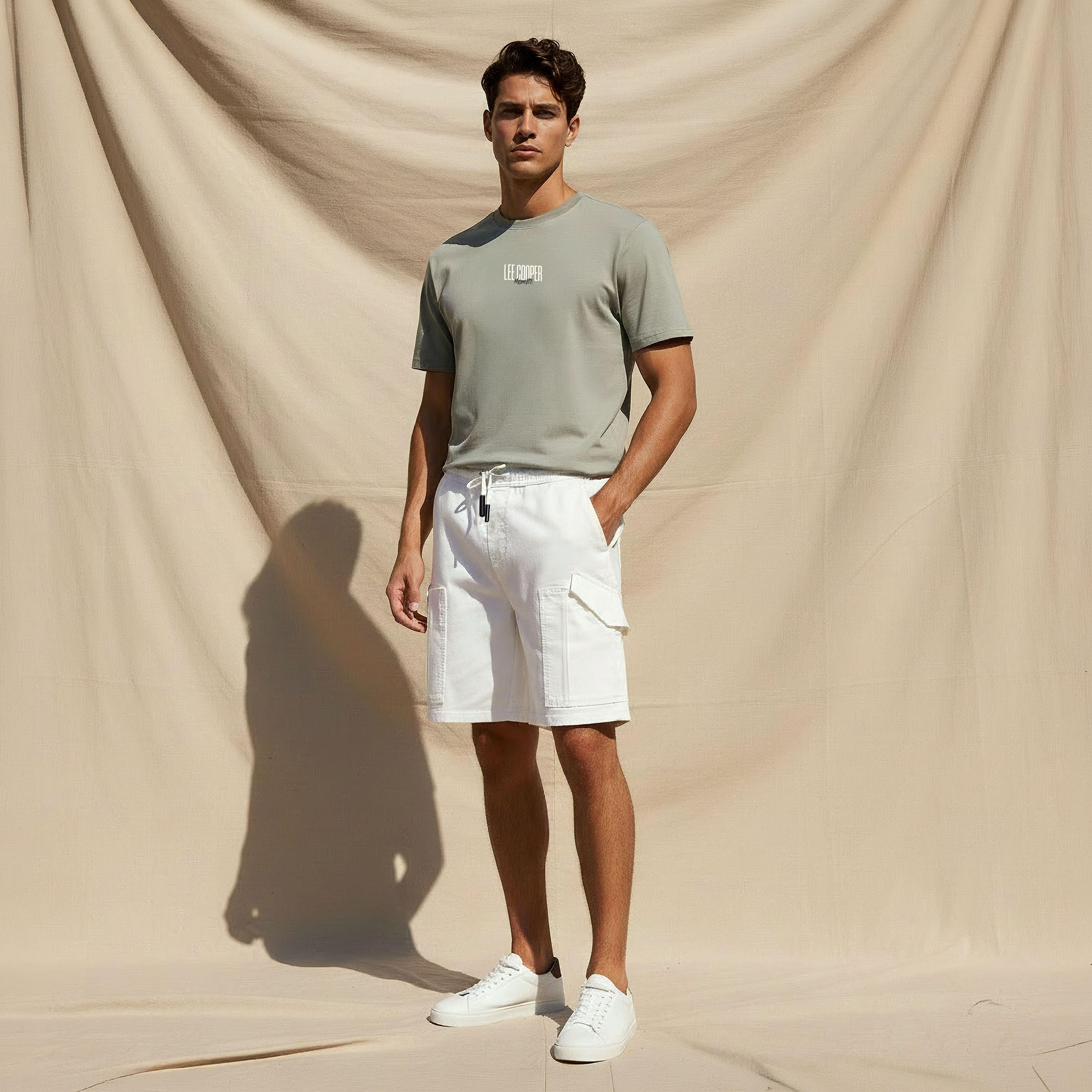 Men Regular Fit Cargo Shorts-men-clothing-bottoms-shorts-image-3
