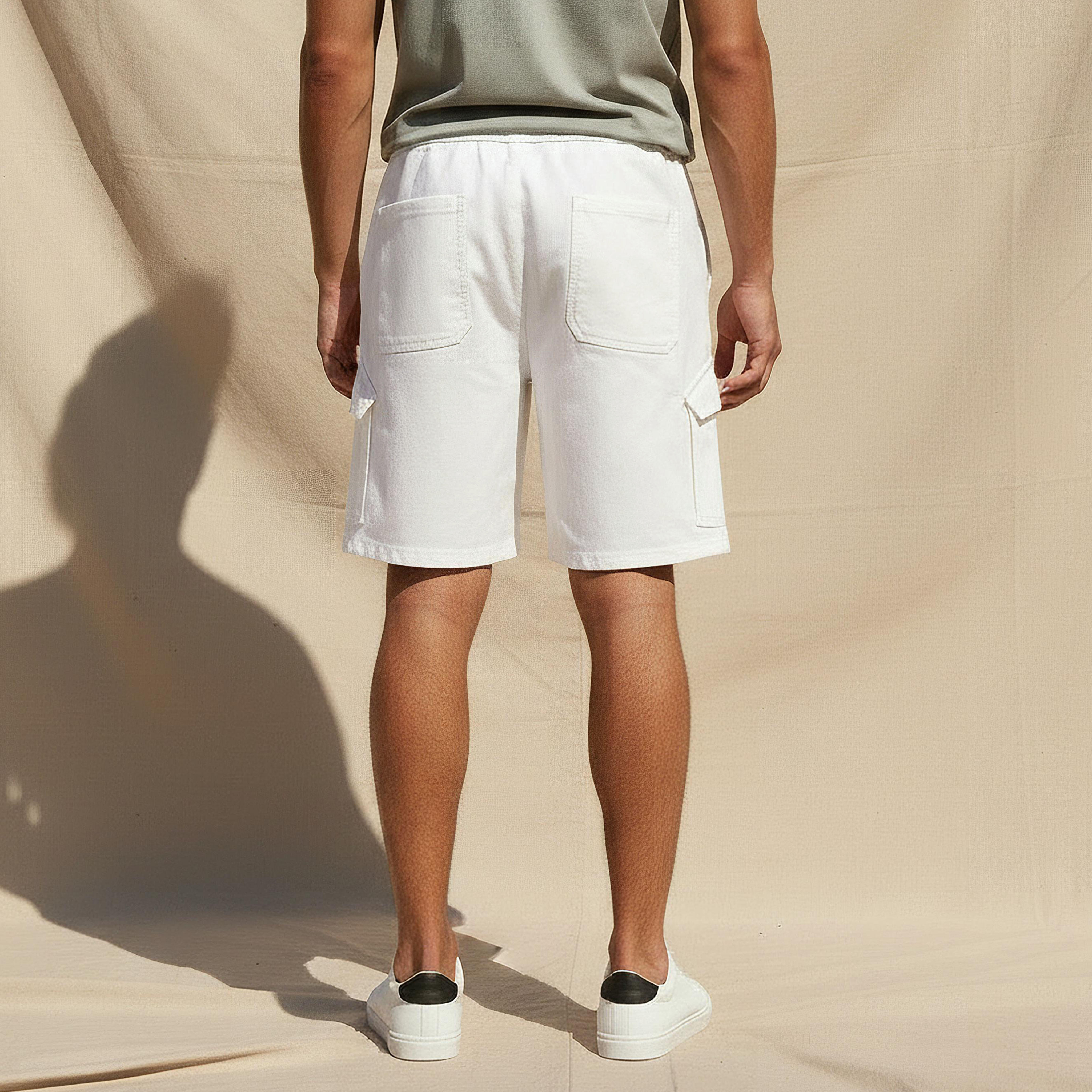 Men Regular Fit Cargo Shorts-men-clothing-bottoms-shorts-image-4