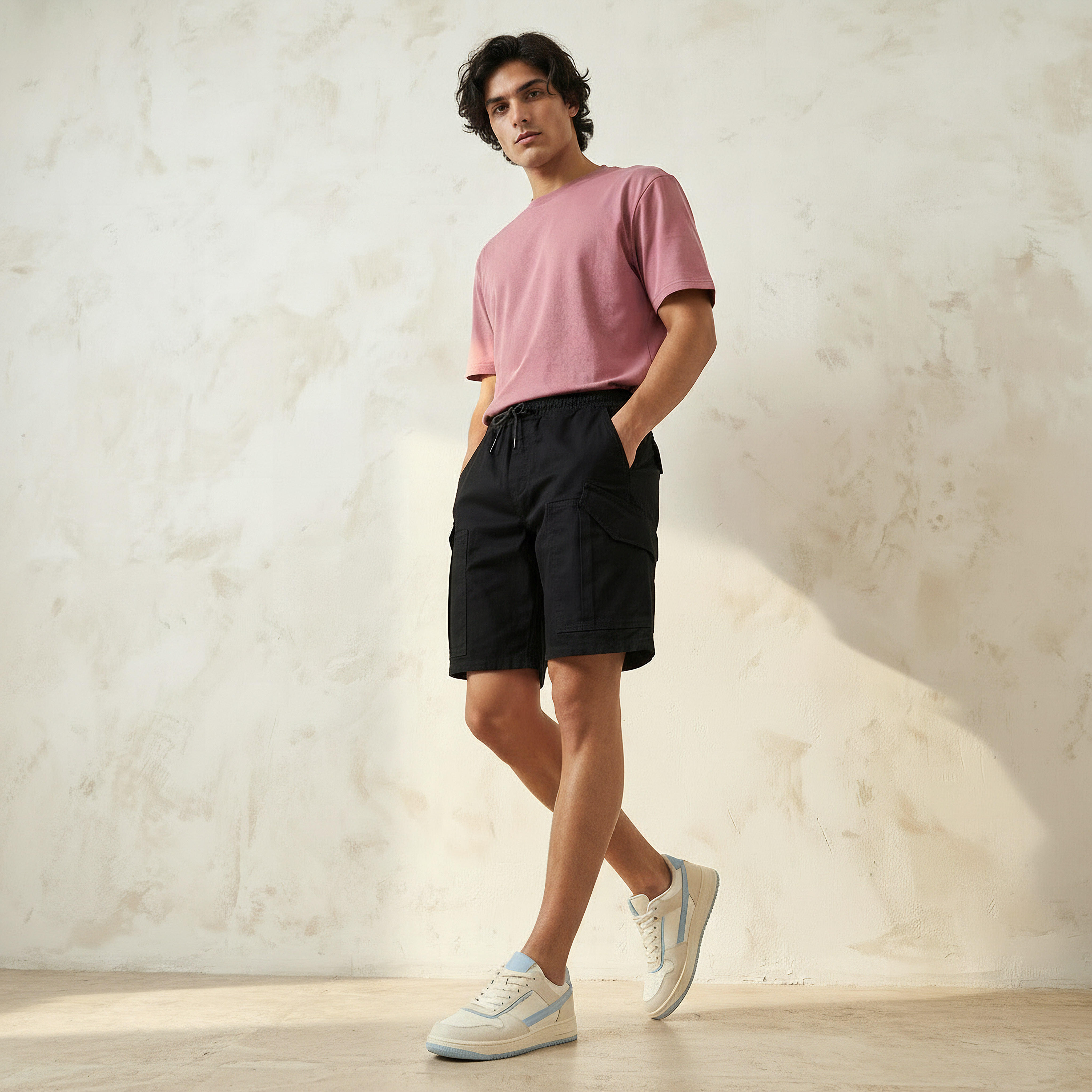 Men Regular Fit Cargo Shorts-men-clothing-bottoms-shorts-image-3