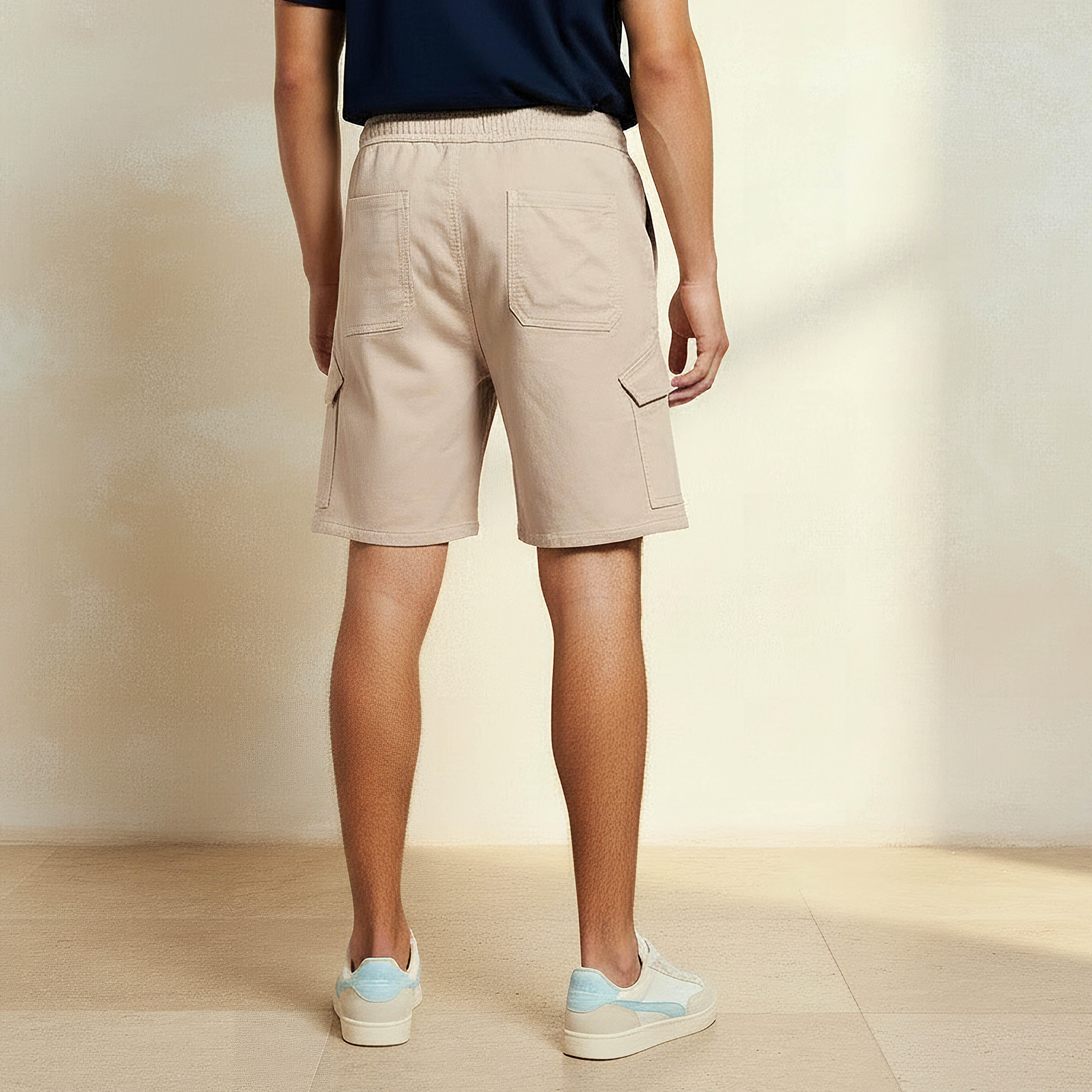Men Regular Fit Cargo Shorts-men-clothing-bottoms-shorts-image-4