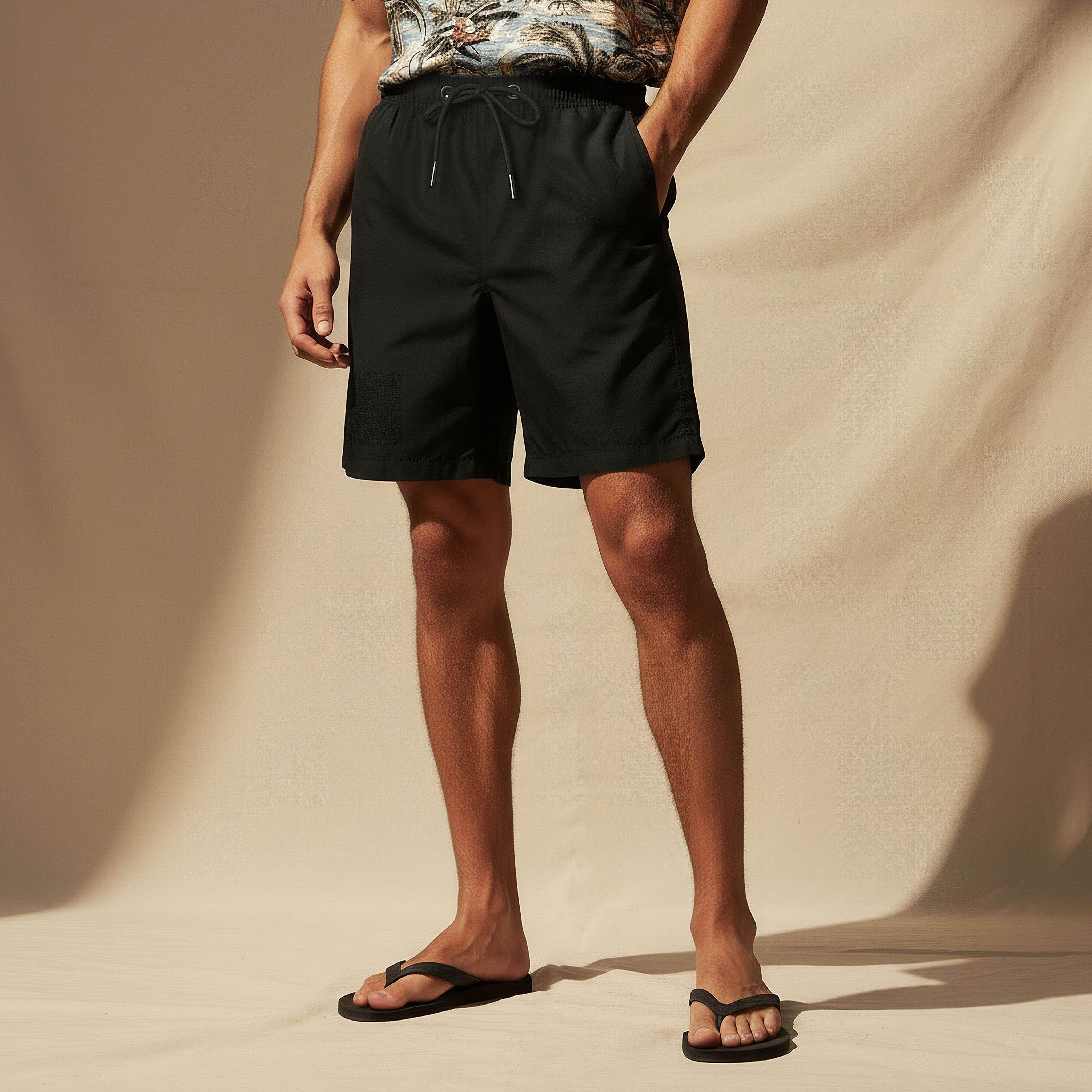 Men Drawstring Waist Swim Shorts-PROMO_SP_KSA_4_BUY2FORSAR79_130625-image-1
