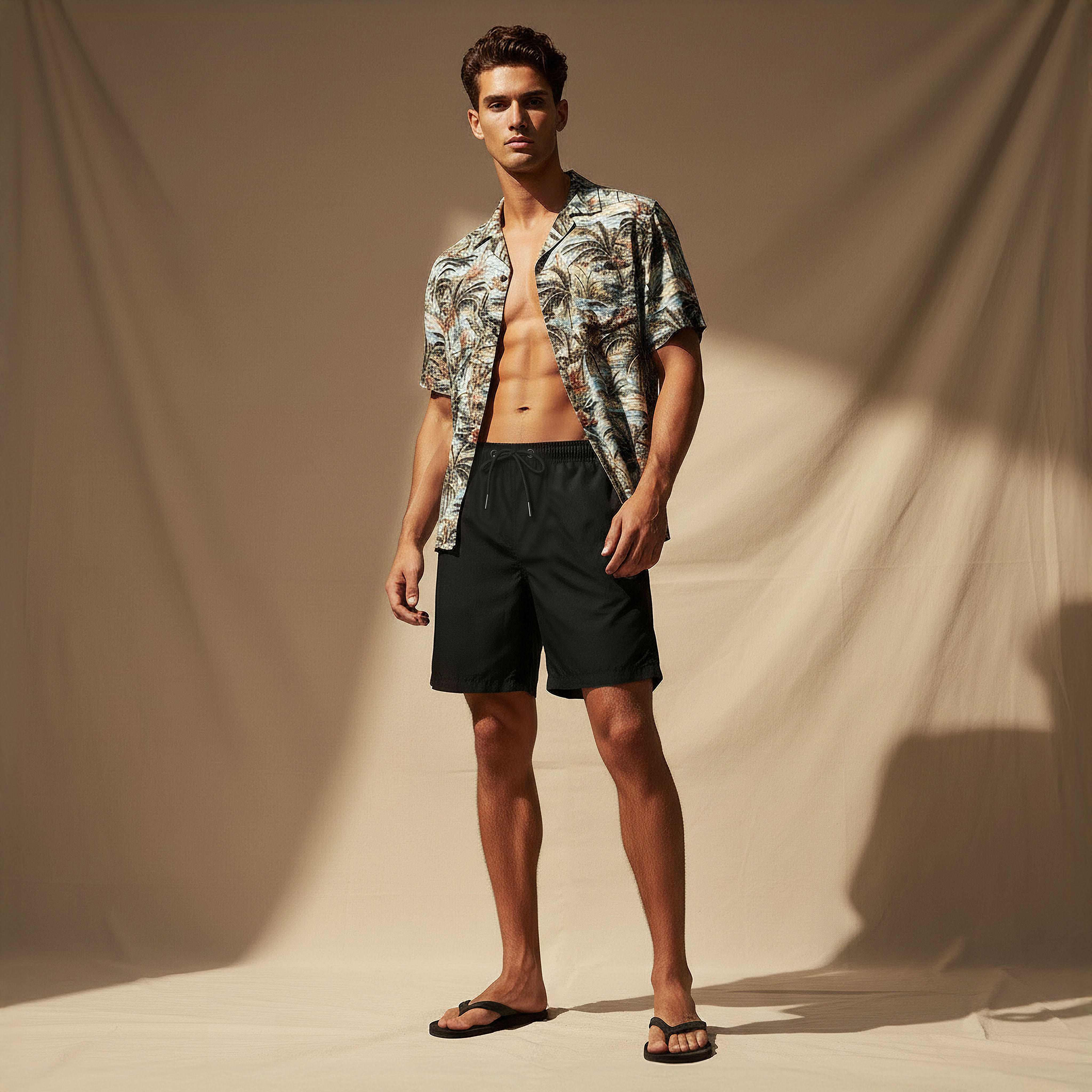 Men Drawstring Waist Swim Shorts-PROMO_SP_KSA_4_BUY2FORSAR79_130625-image-5