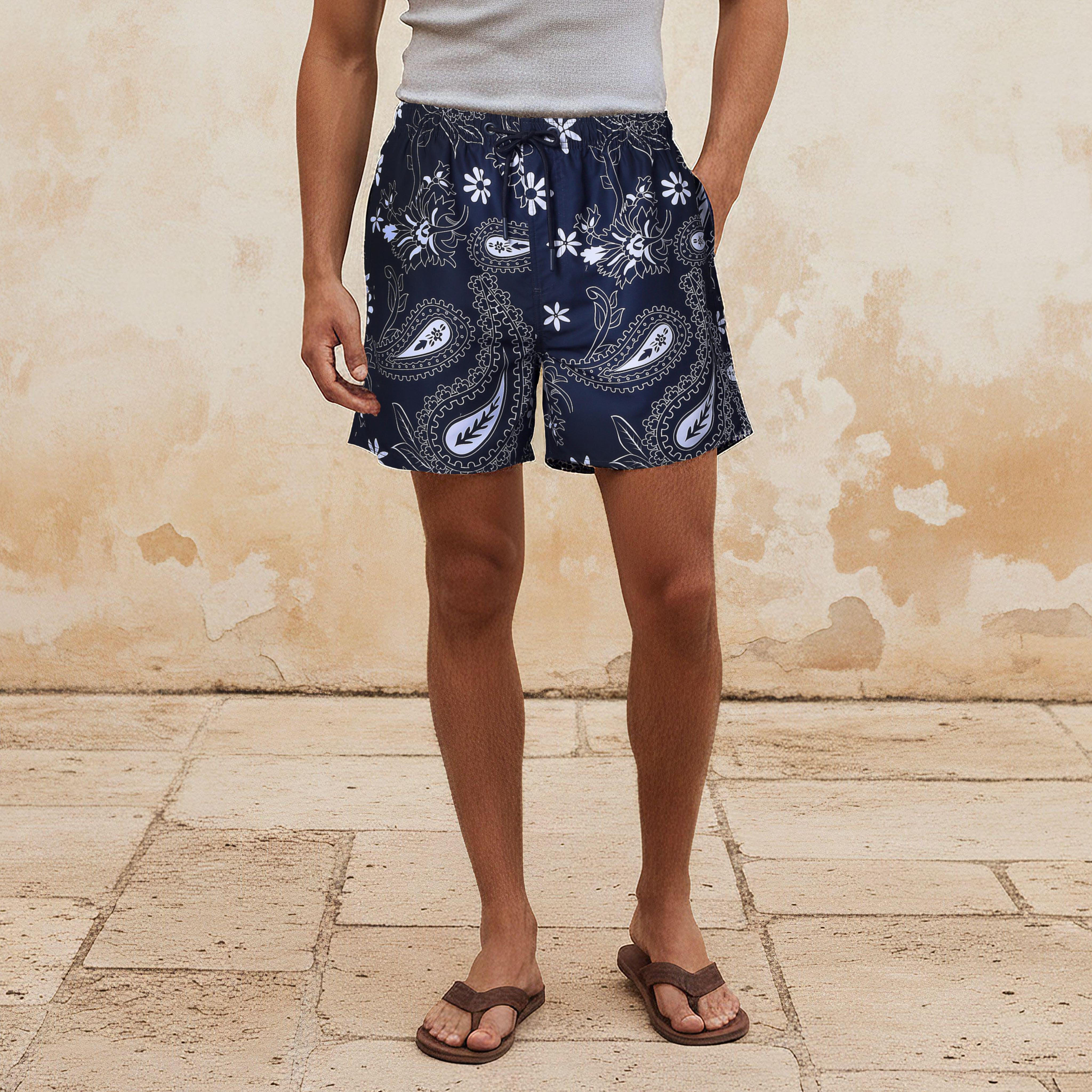Men Paisley Print Swim Shorts-PROMO_SP_KSA_4_BUY2FORSAR79_130625-image-1