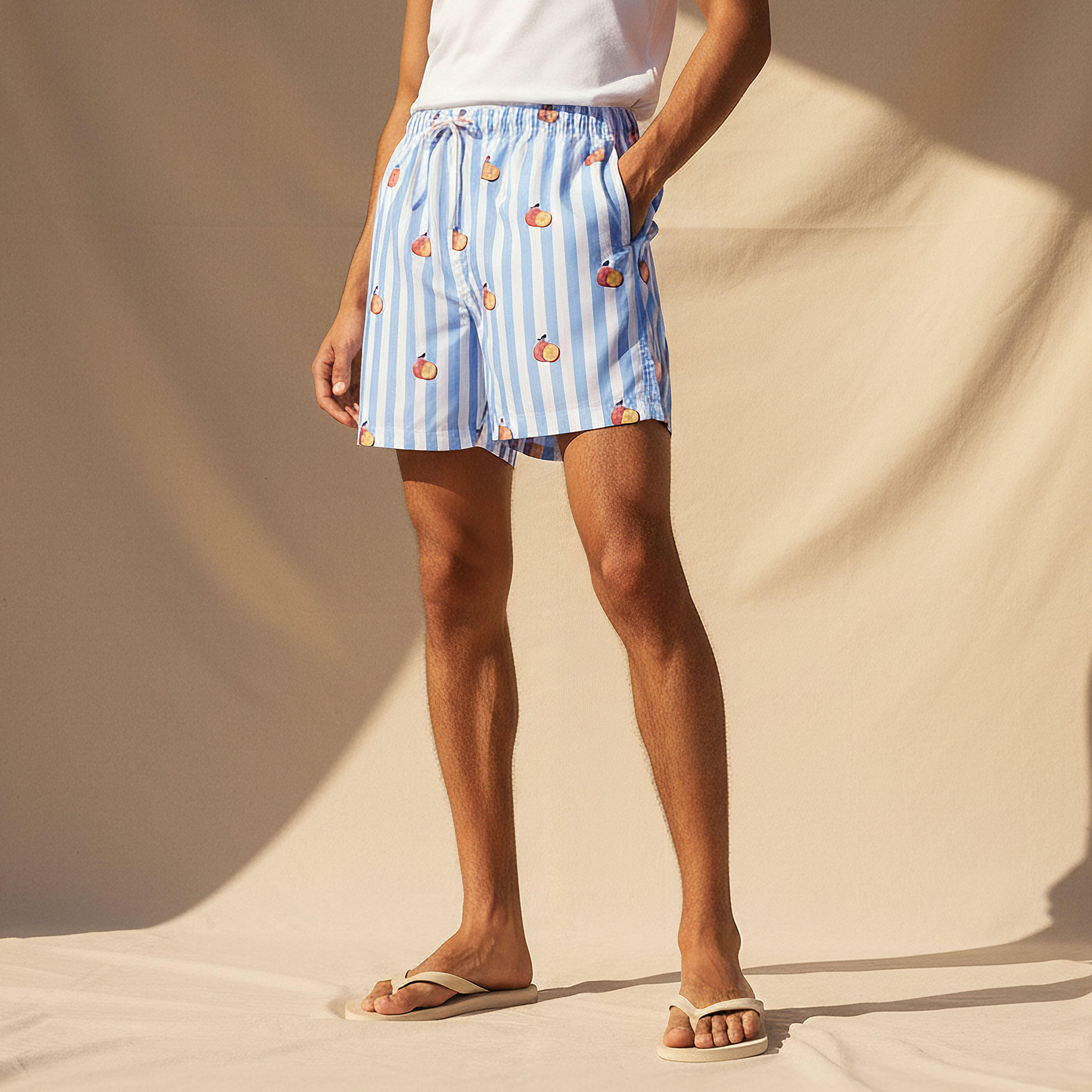 Men Striped Swim Shorts-men-clothing-swimandbeach-shorts-image-1