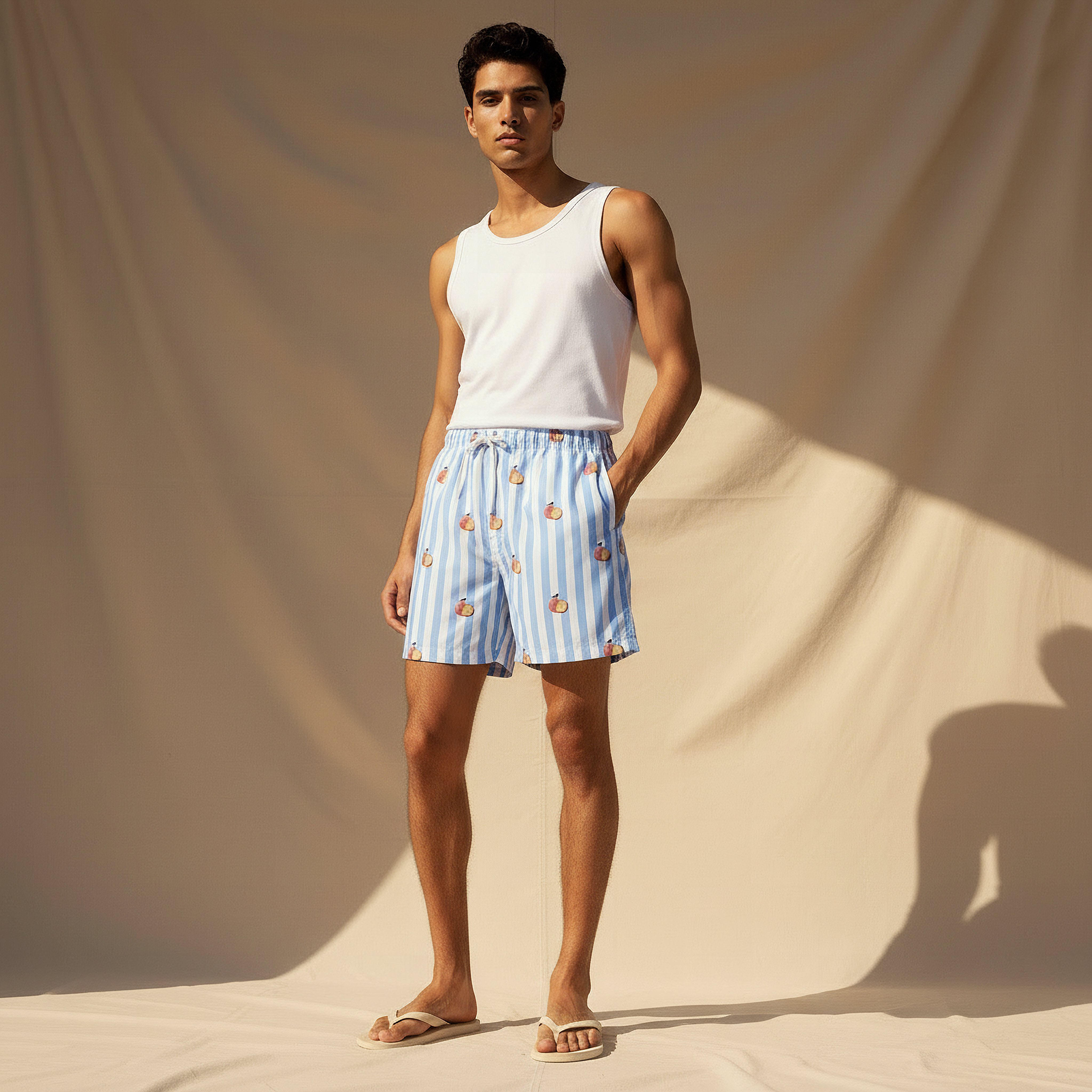 Men Striped Swim Shorts-men-clothing-swimandbeach-shorts-image-3