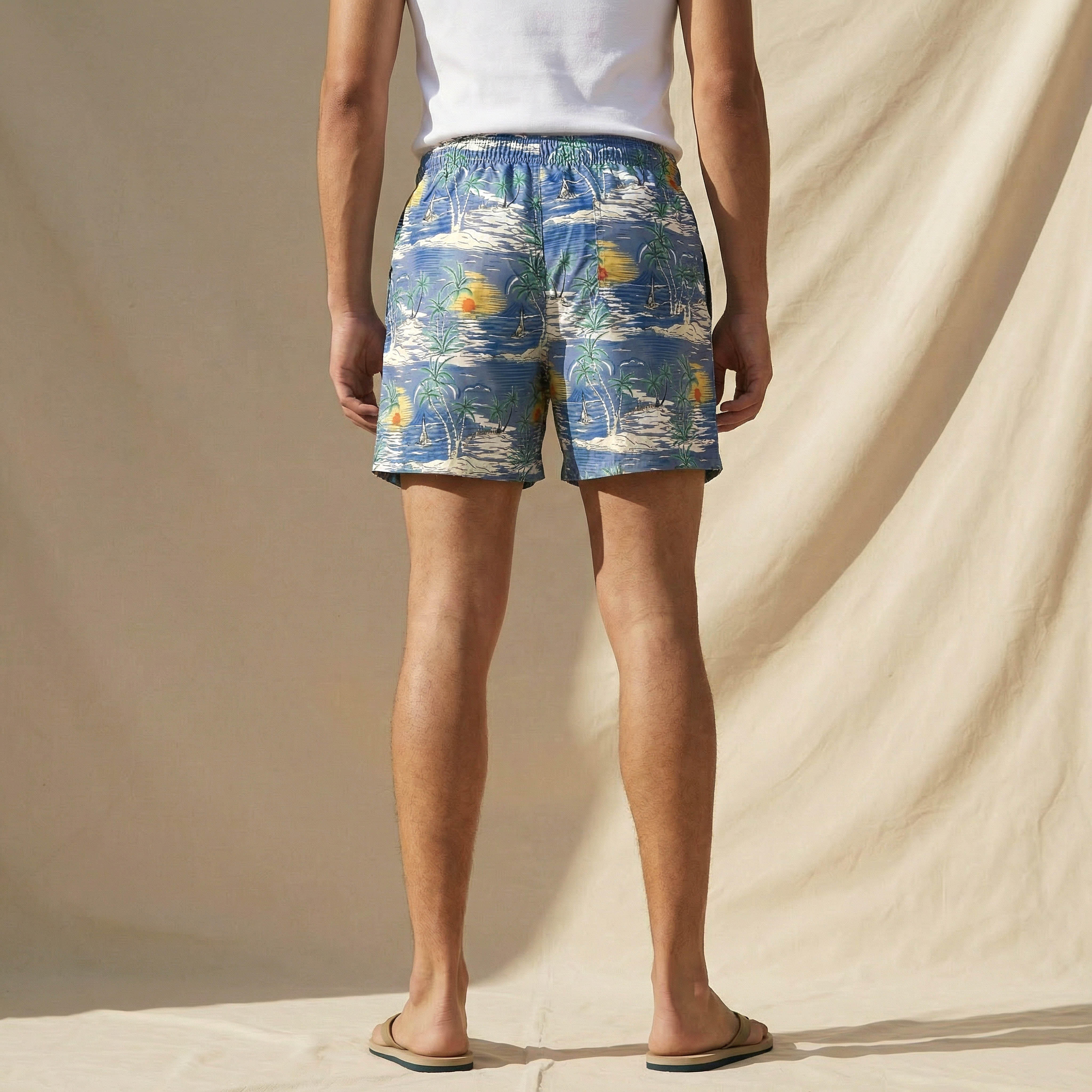 Men Tropical Print Swim Shorts-men-clothing-swimandbeach-shorts-image-4