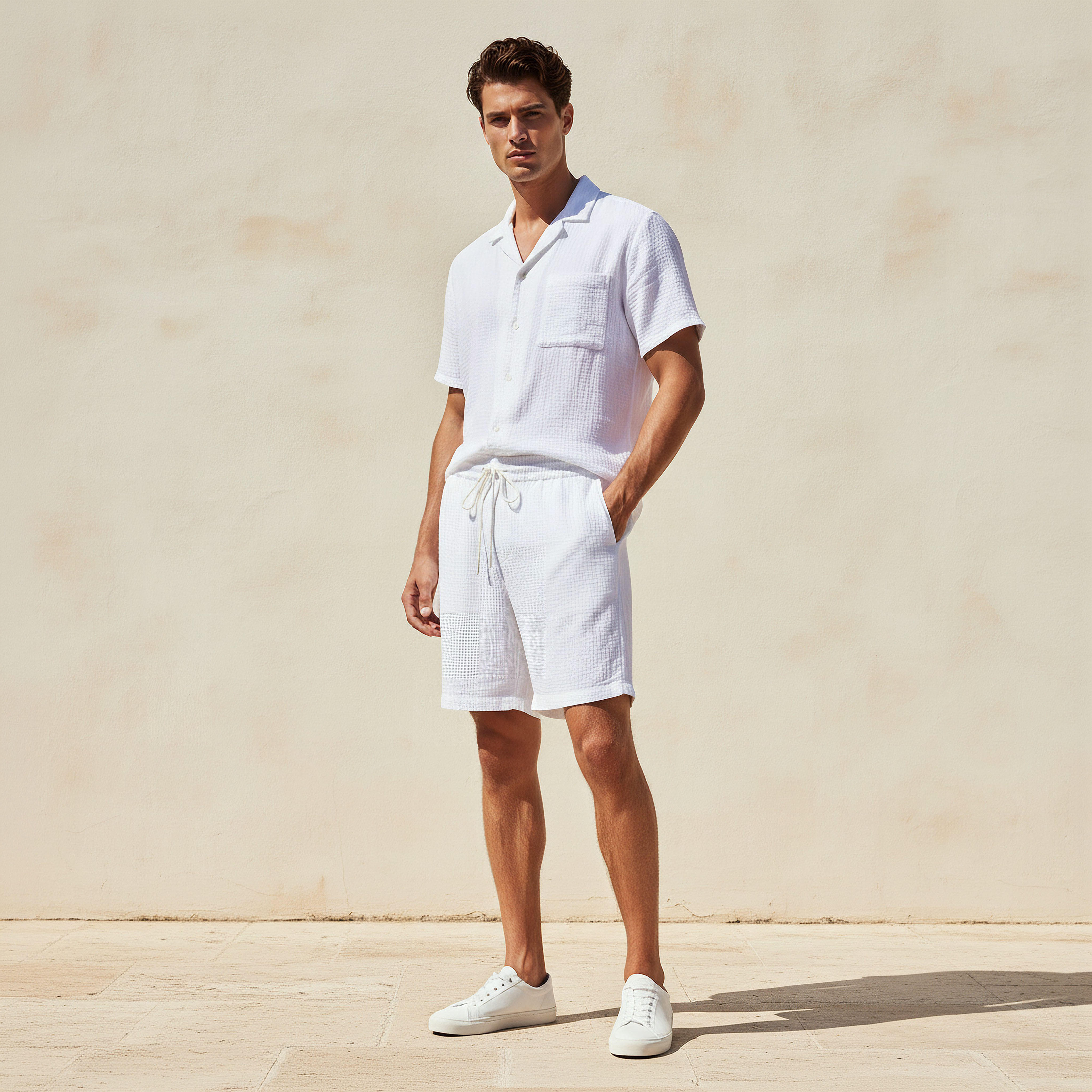 Men Regular Fit Drawstring Shorts-men-clothing-bottoms-shorts-image-3