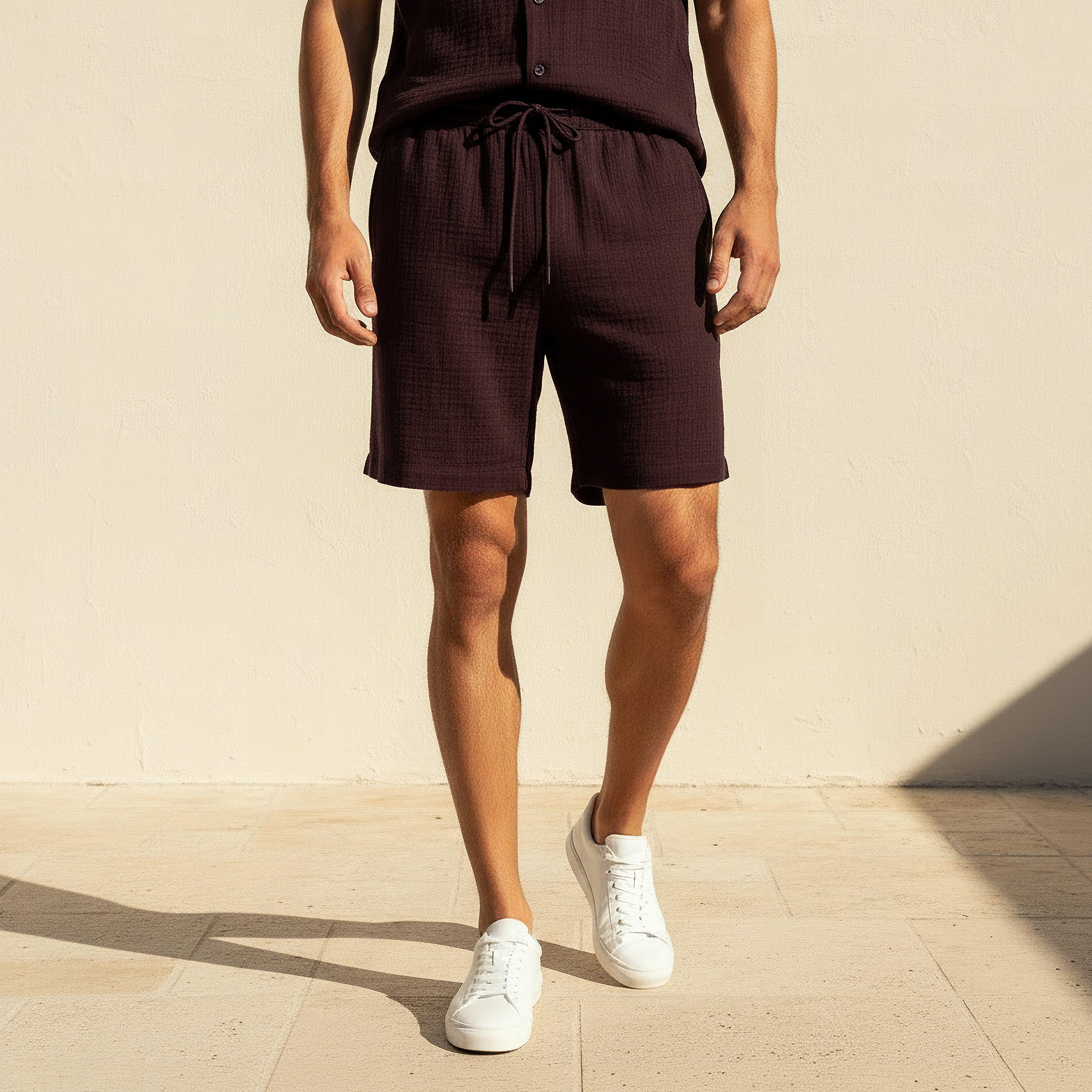 شورت بقصة عادية ورباط إغلاق للرجال-men-clothing-bottoms-shorts-image-4