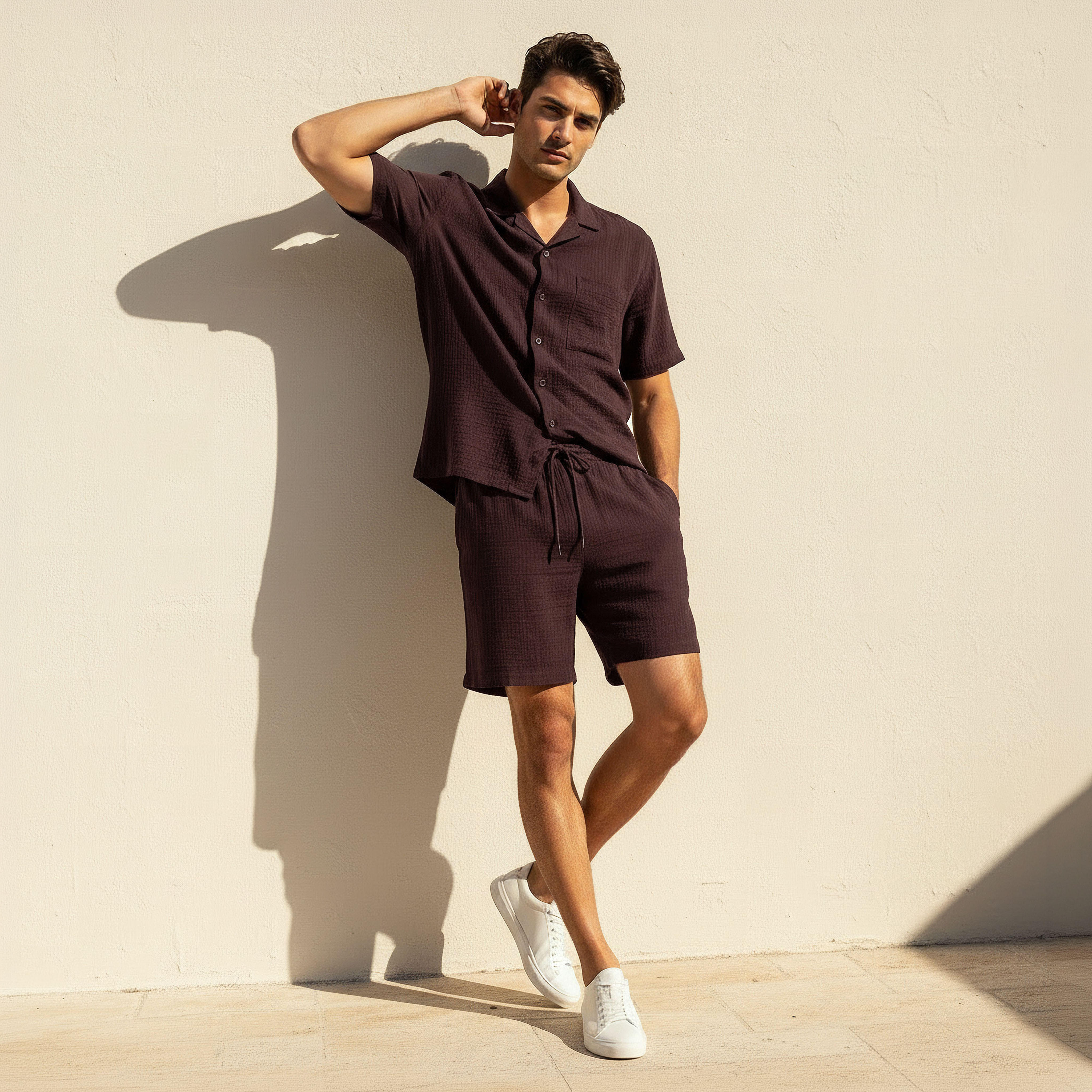 شورت بقصة عادية ورباط إغلاق للرجال-men-clothing-bottoms-shorts-image-3