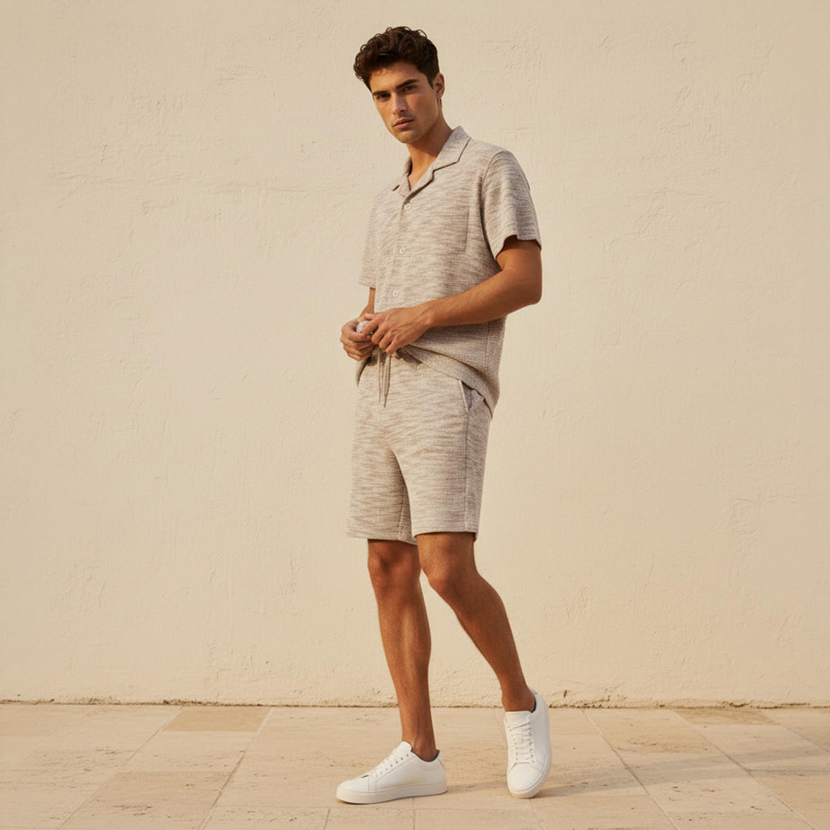 Men Regular Fit Shorts Jacquard-men-clothing-bottoms-shorts-image-3