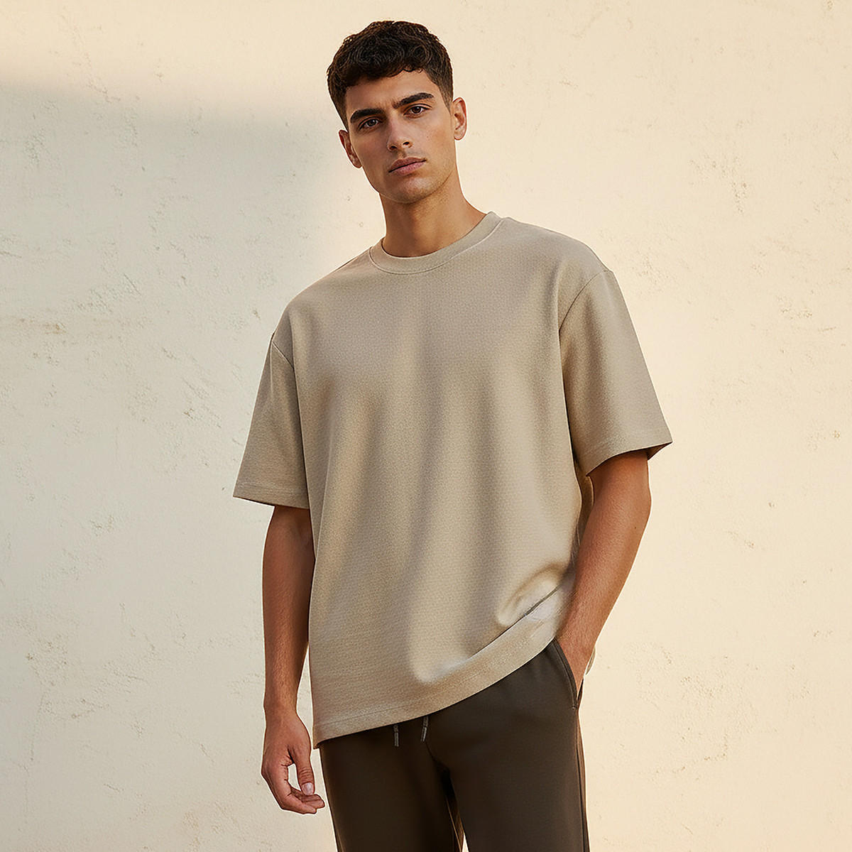 Men Regular Fit Crew Neck Short Sleeve T-shirt-men-clothing-tshirtsandpolos-tshirts-image-1