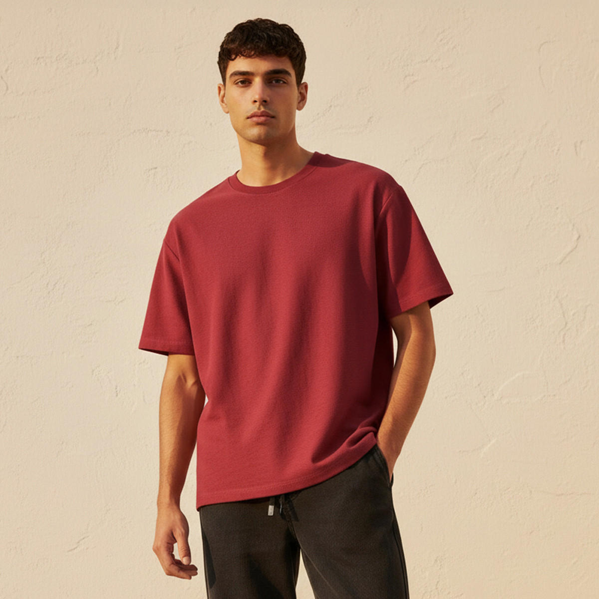 Men Regular Fit Crew Neck Short Sleeve T-shirt-men-clothing-tshirtsandpolos-tshirts-image-1