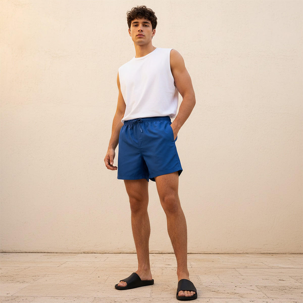 شورت رجالي برباط خصر-men-clothing-swimandbeach-shorts-image-3