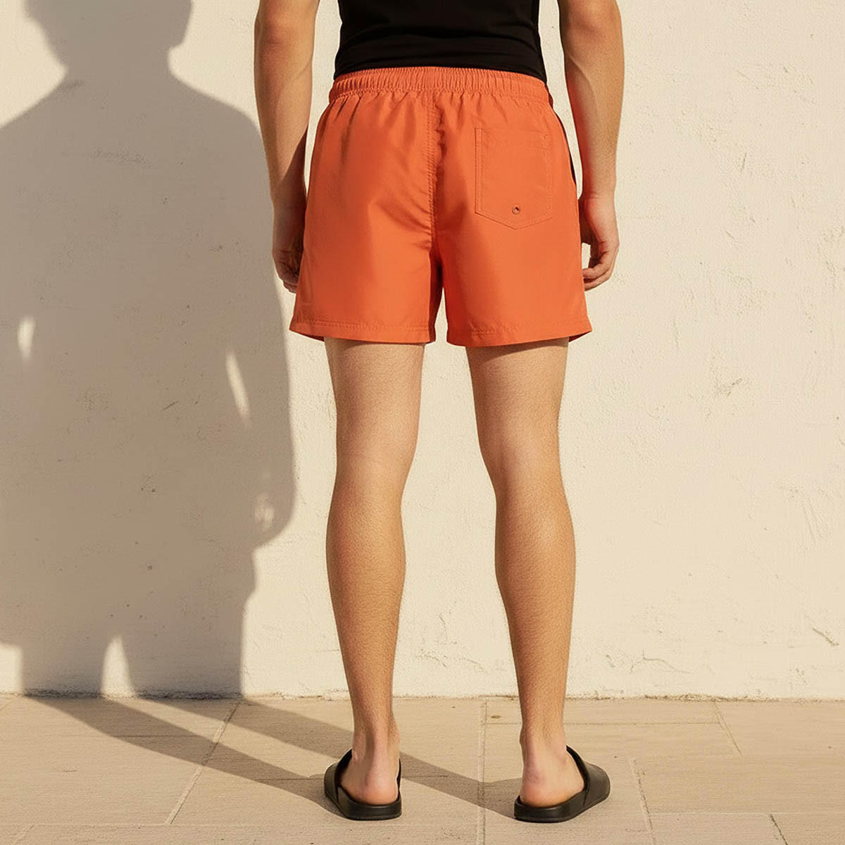Men Drawstring Waist Swim Shorts-men-clothing-swimandbeach-shorts-image-4