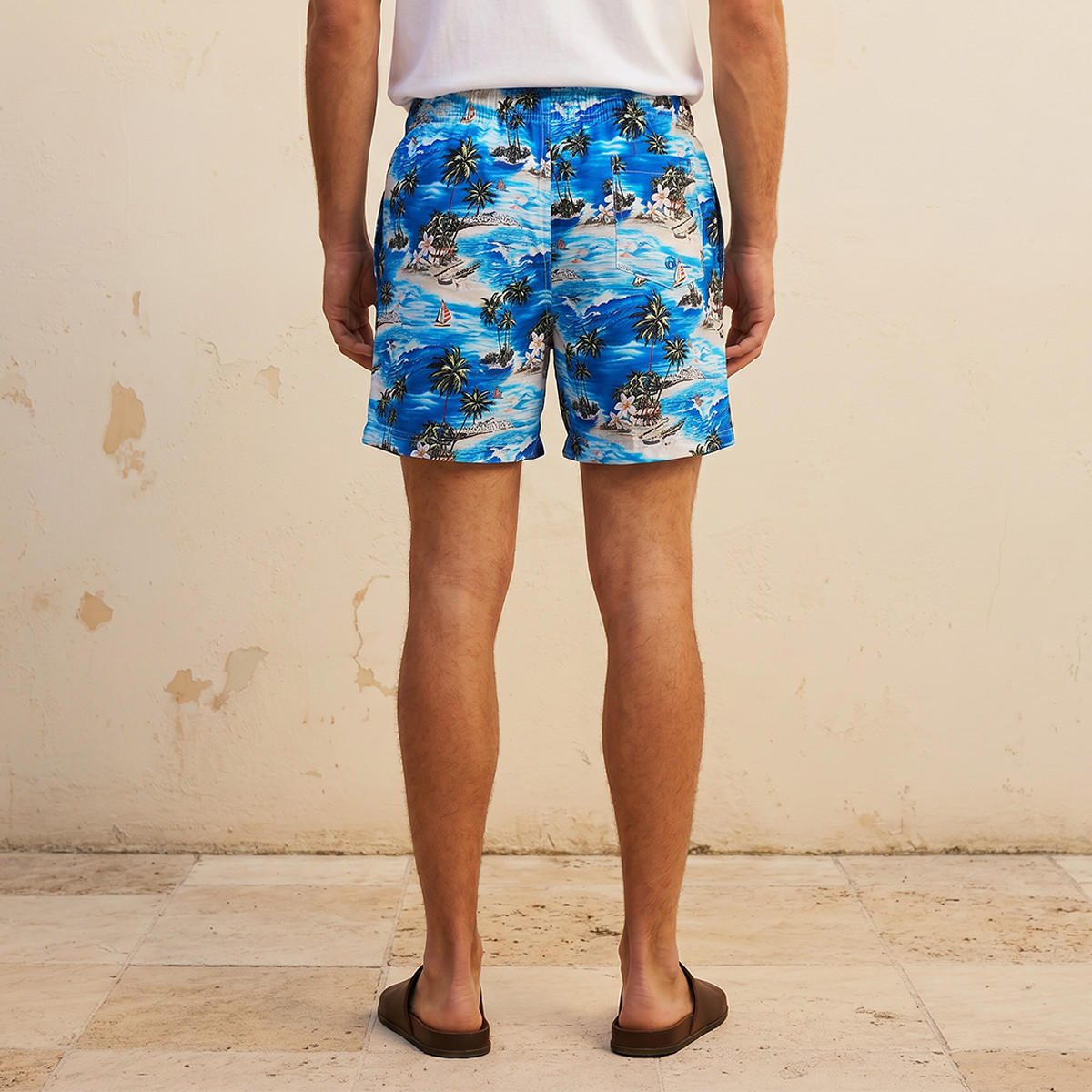 Men Tropical Print Shorts-men-clothing-swimandbeach-shorts-image-4
