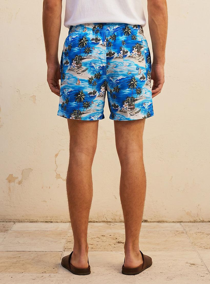 Men Tropical Print Shorts-men-clothing-swimandbeach-shorts-image-4
