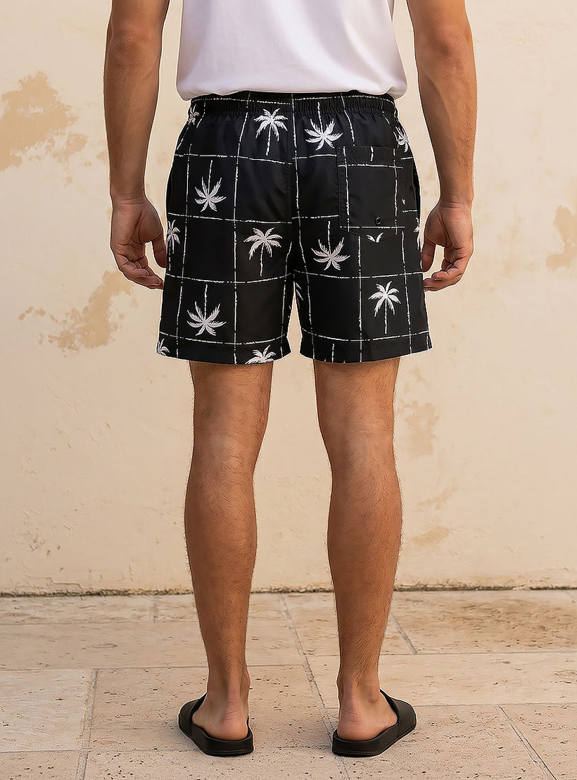 Men Palm Print Shorts-men-clothing-swimandbeach-shorts-image-4